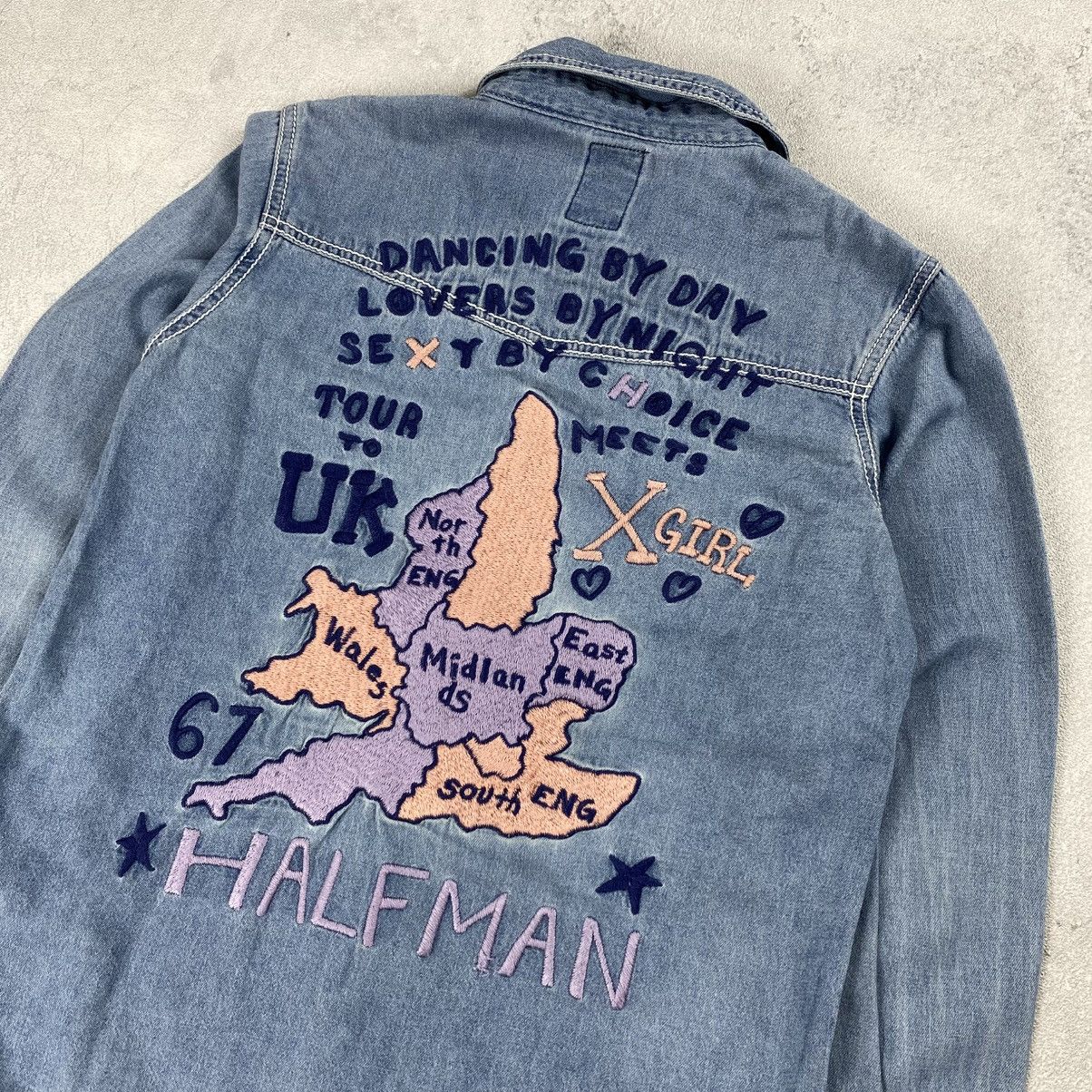 Hysteric Glamour X girl Halfman XG Tour Denim Shirt Size S / US 4 / IT 40 - 6 Thumbnail