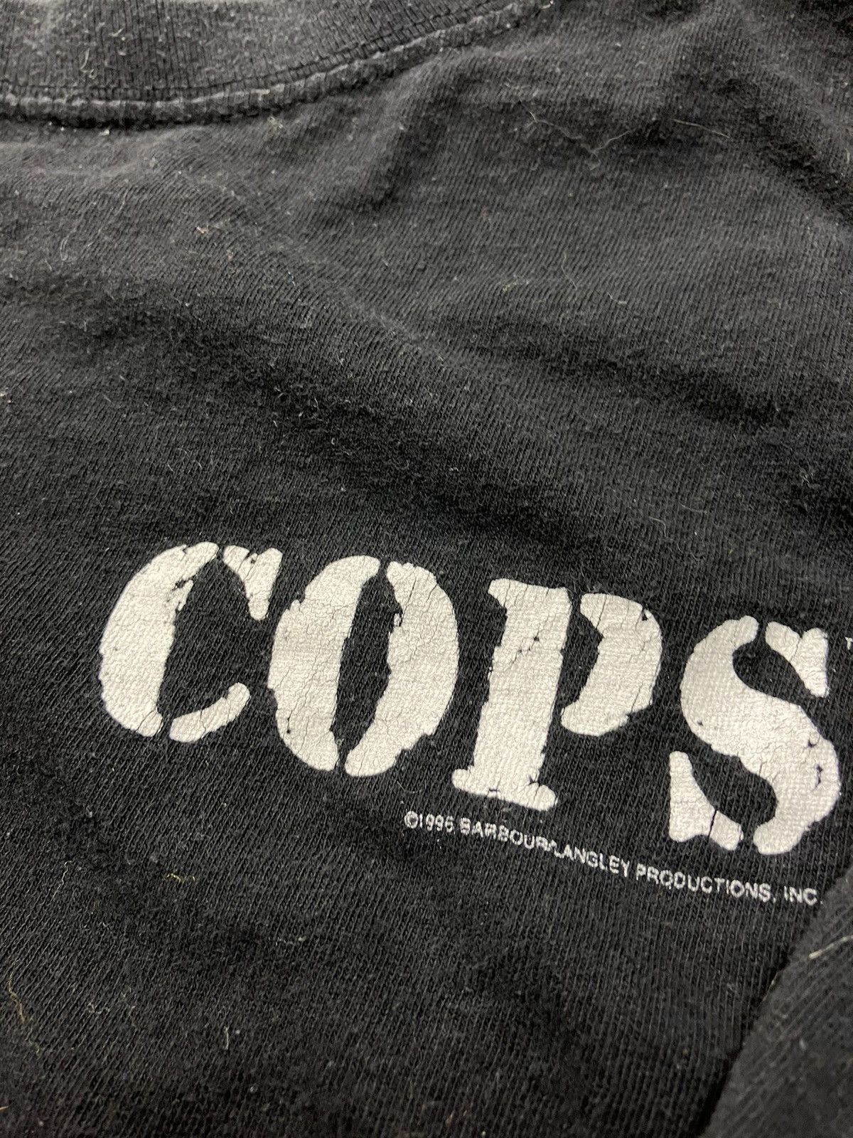 Vintage 90’s COPS TV Show Tee Shirt Size US XL / EU 56 / 4 - 2 Thumbnail