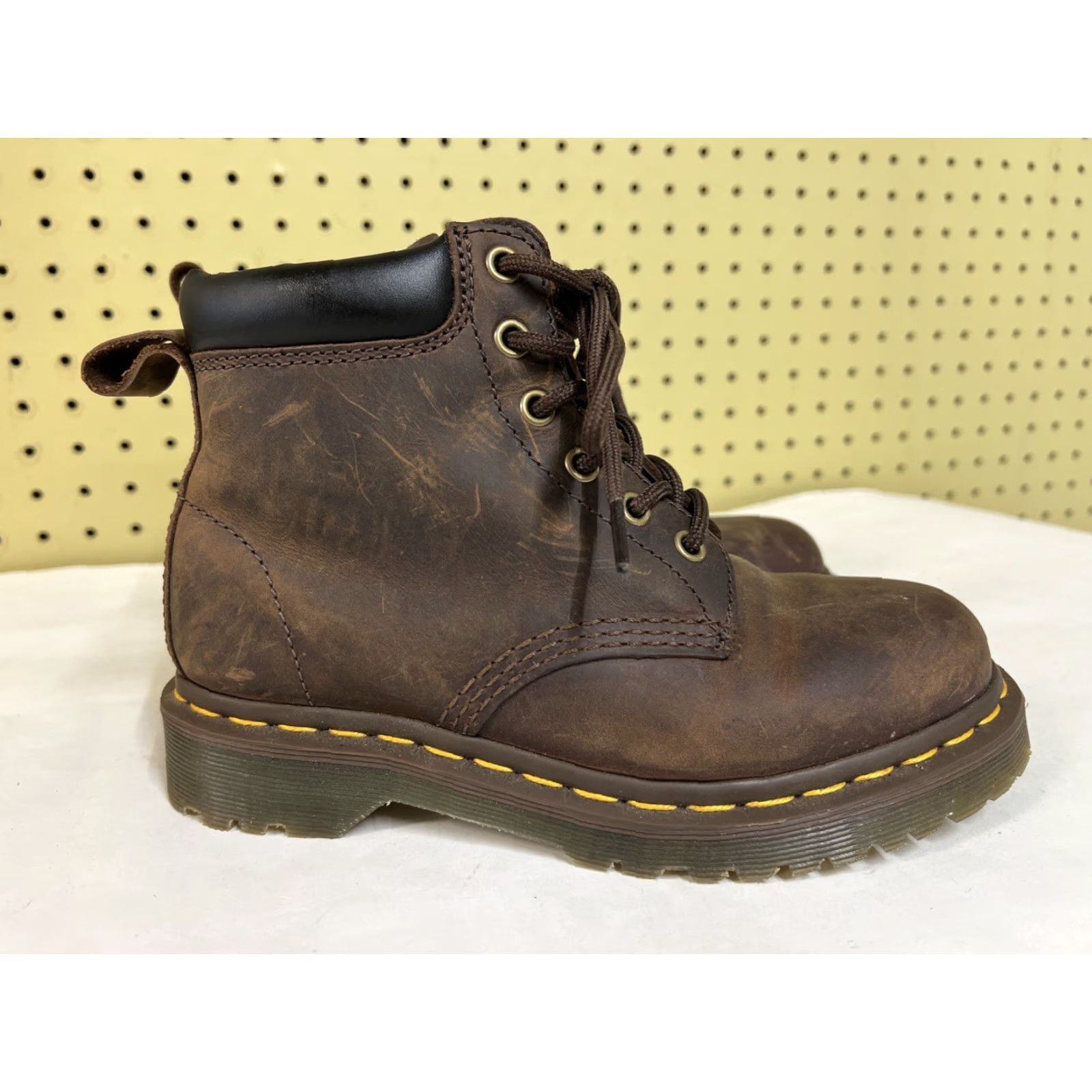 Dr. Martens Dr. Martens 939 Boots Leather Brown Lace Up Ankle Men 4 Ladies 5 Combat Style Size US 5 / EU 37 - 2 Thumbnail