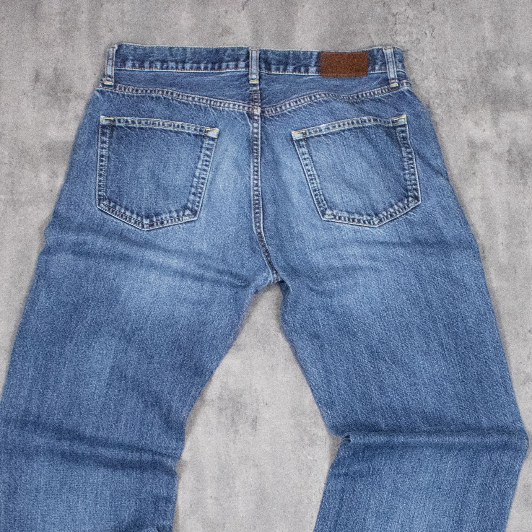 Uniqlo Uniqlo Indigo Midwash Straight Legged Baggy Pant's Size US 32 / EU 48 - 12 Thumbnail