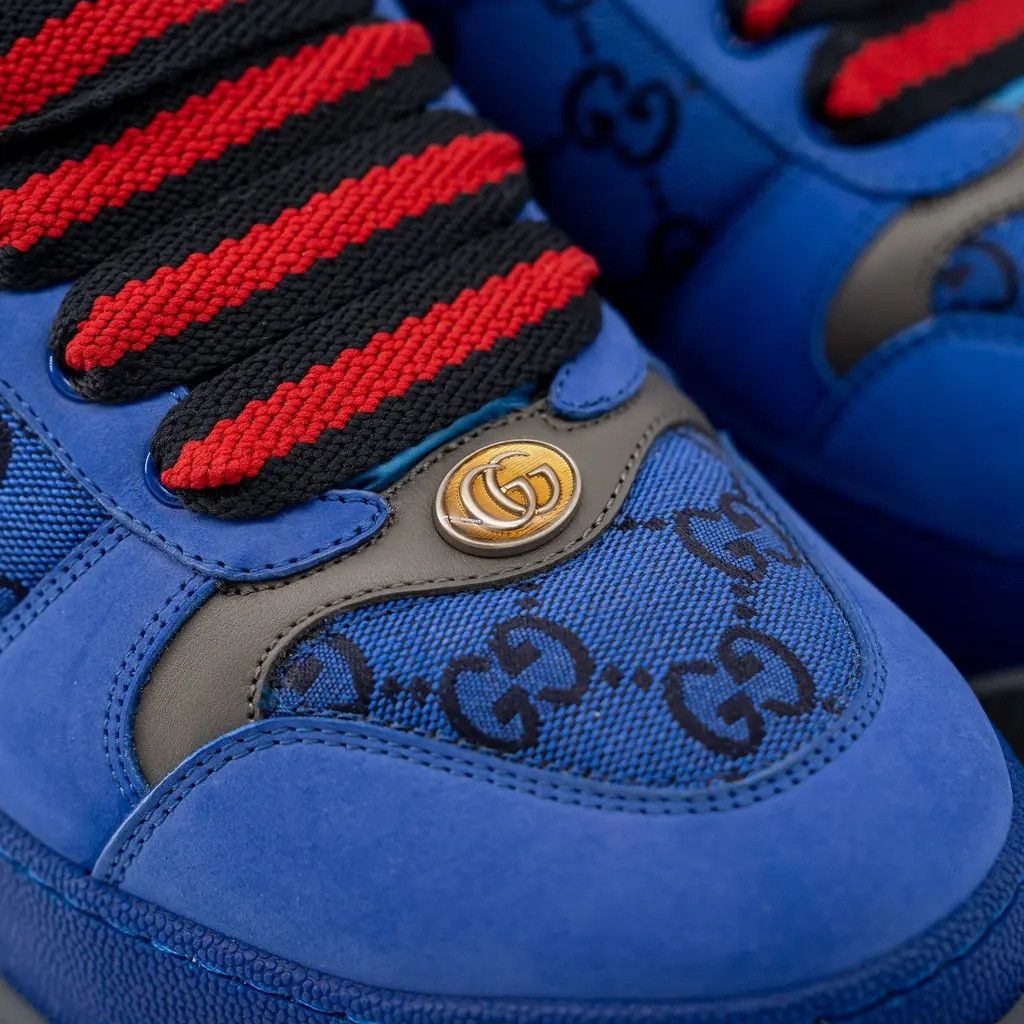 Gucci Gucci Screener Sneaker 'GG Monogram' - Imperial Blue Size 43 Size US 10 / EU 43 - 3 Thumbnail