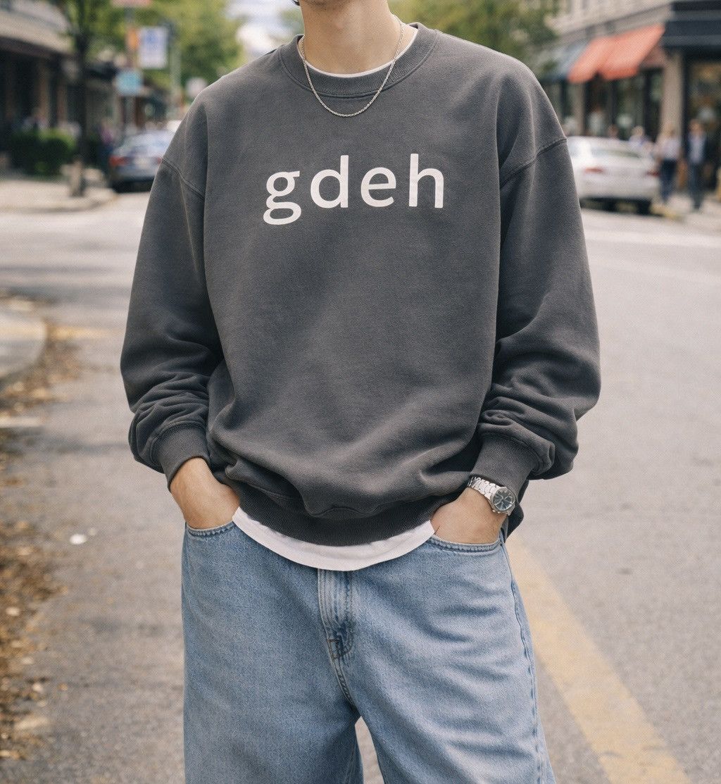 GOODENOUGH Vintage 2002 Goodenough "gdeh" Faded Crewneck Sweatshirt Size US M / EU 48-50 / 2 - 1 Thumbnail
