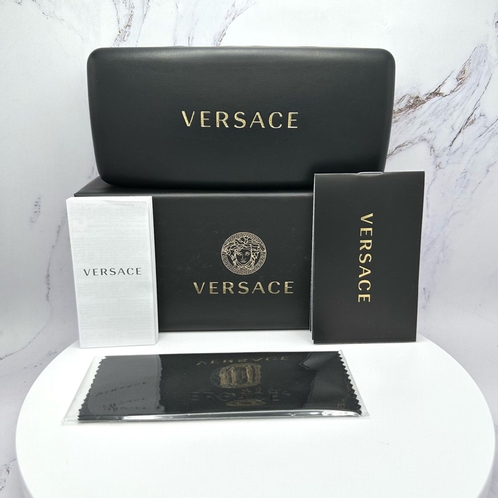 Versace NEW VERSACE Sunglasses Brown Black Gold Medusa Metal Size ONE SIZE - 14 Thumbnail