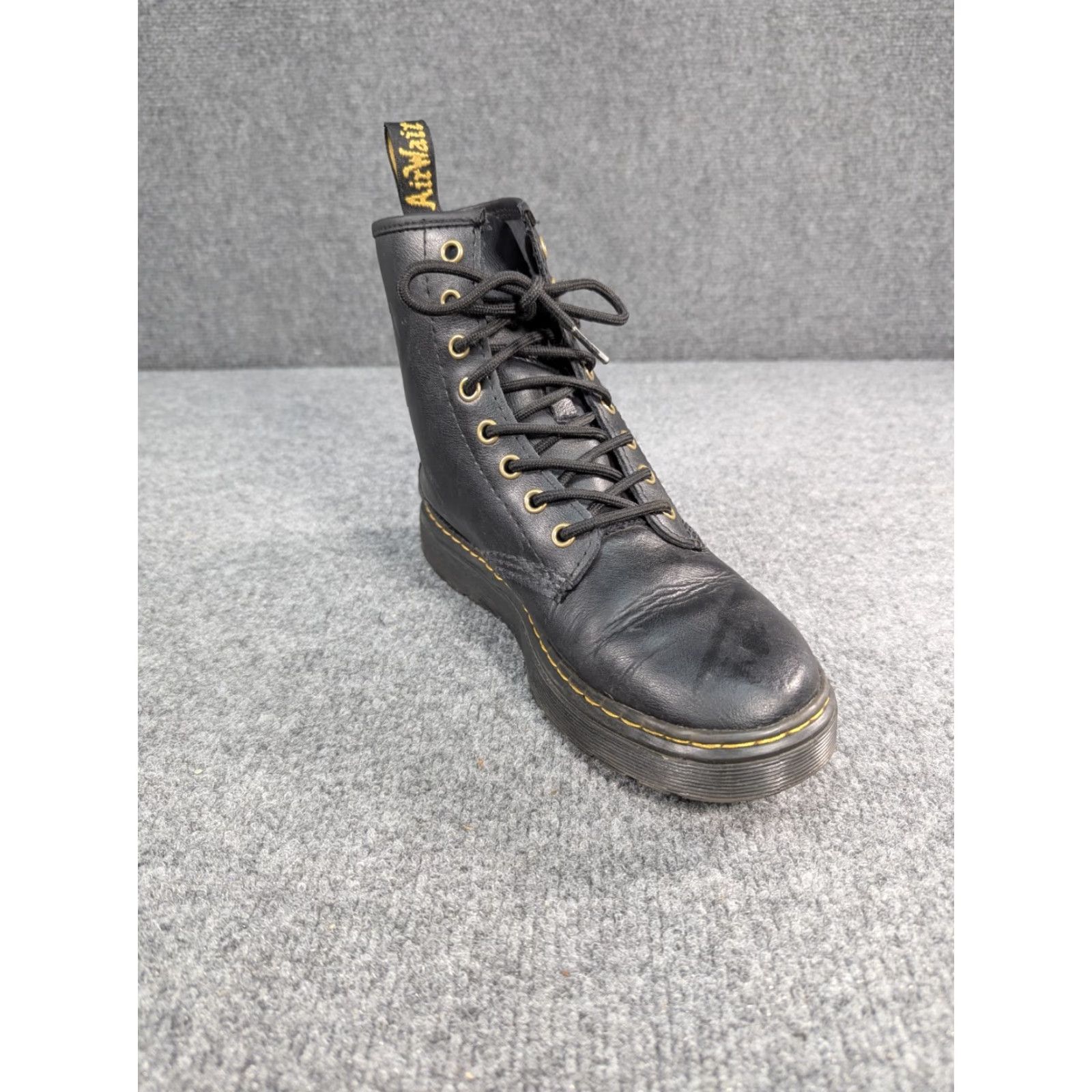 Dr. Martens VINTAGE Dr. Martens Zavala Black Leather Combat SINGLE Left M6 L7 AMPUTEE Shoe Mens Women? Size US 7 / IT 37 - 3 Thumbnail