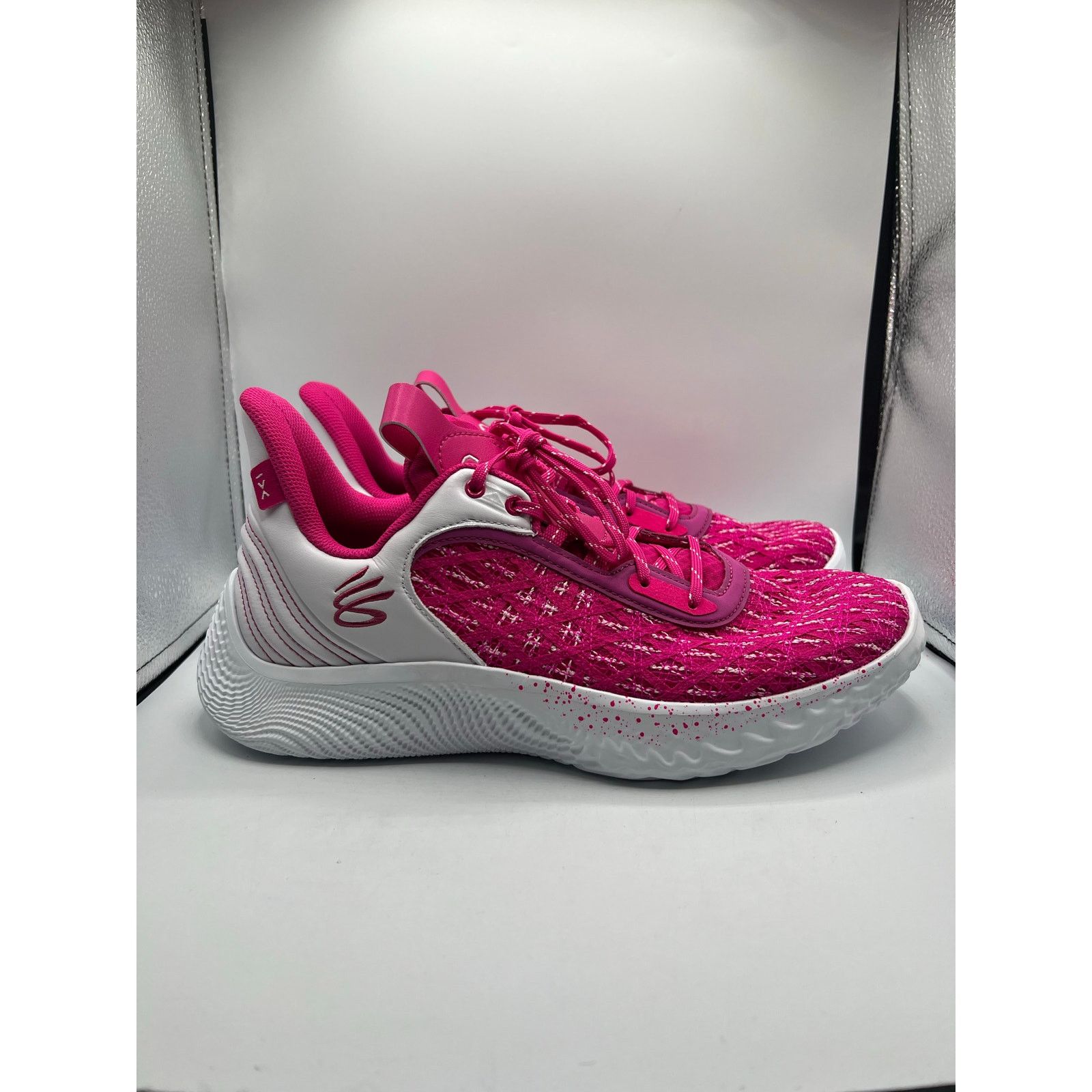 Under Armour Curry Brand Curry Flow 9 Team “While Tropic Pink” Size US 10 / EU 43 - 3 Thumbnail