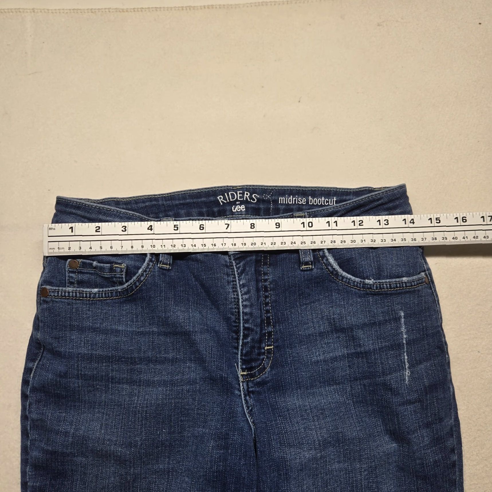 Lee Riders by LEE Jeans Blue Denim Bootcut Mid Rise Med Wash Western Adult Womens 6M Size 28" / US 6 / IT 42 - 6 Thumbnail