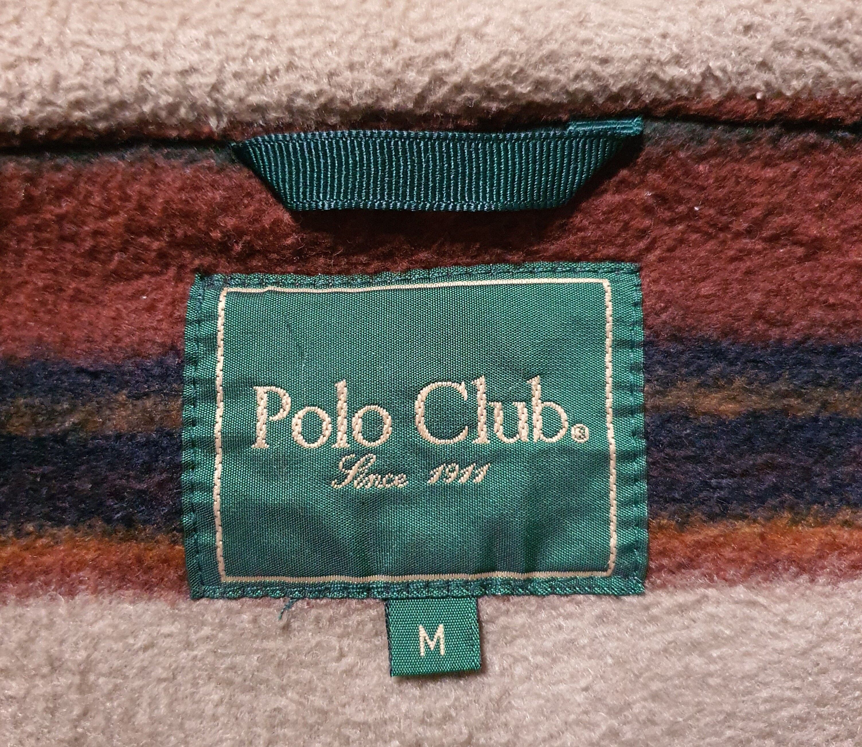 Vintage 90s Polo Club Fleece Zipper Striped Sweater Size Medium Size US M / EU 48-50 / 2 - 2 Preview
