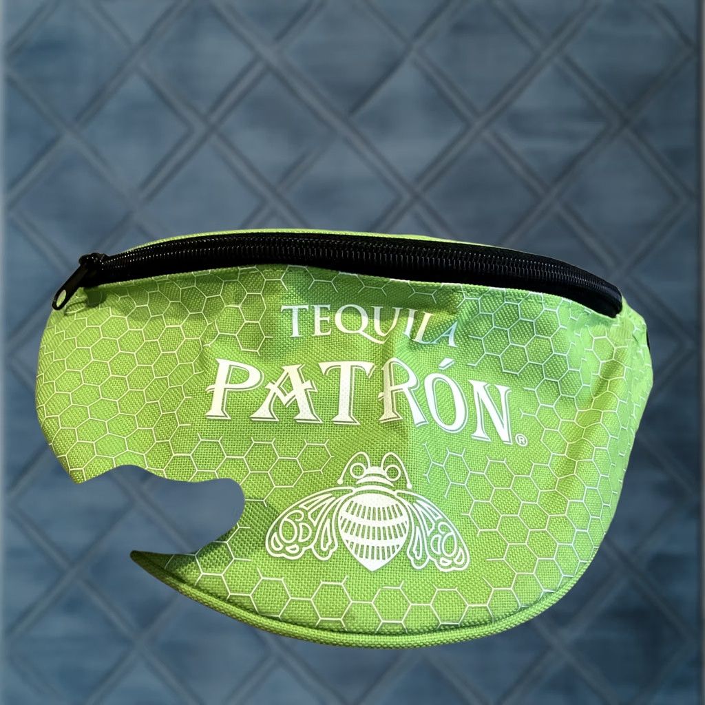 Doublet NWOT Patrón Tequila Bright Green Double Zipper Fanny Pack Adjustable Strap Unisex Adults Canvas Polyester Zipper Belt Bag & Fanny Pack Green 90s? Size ONE SIZE - 1 Thumbnail