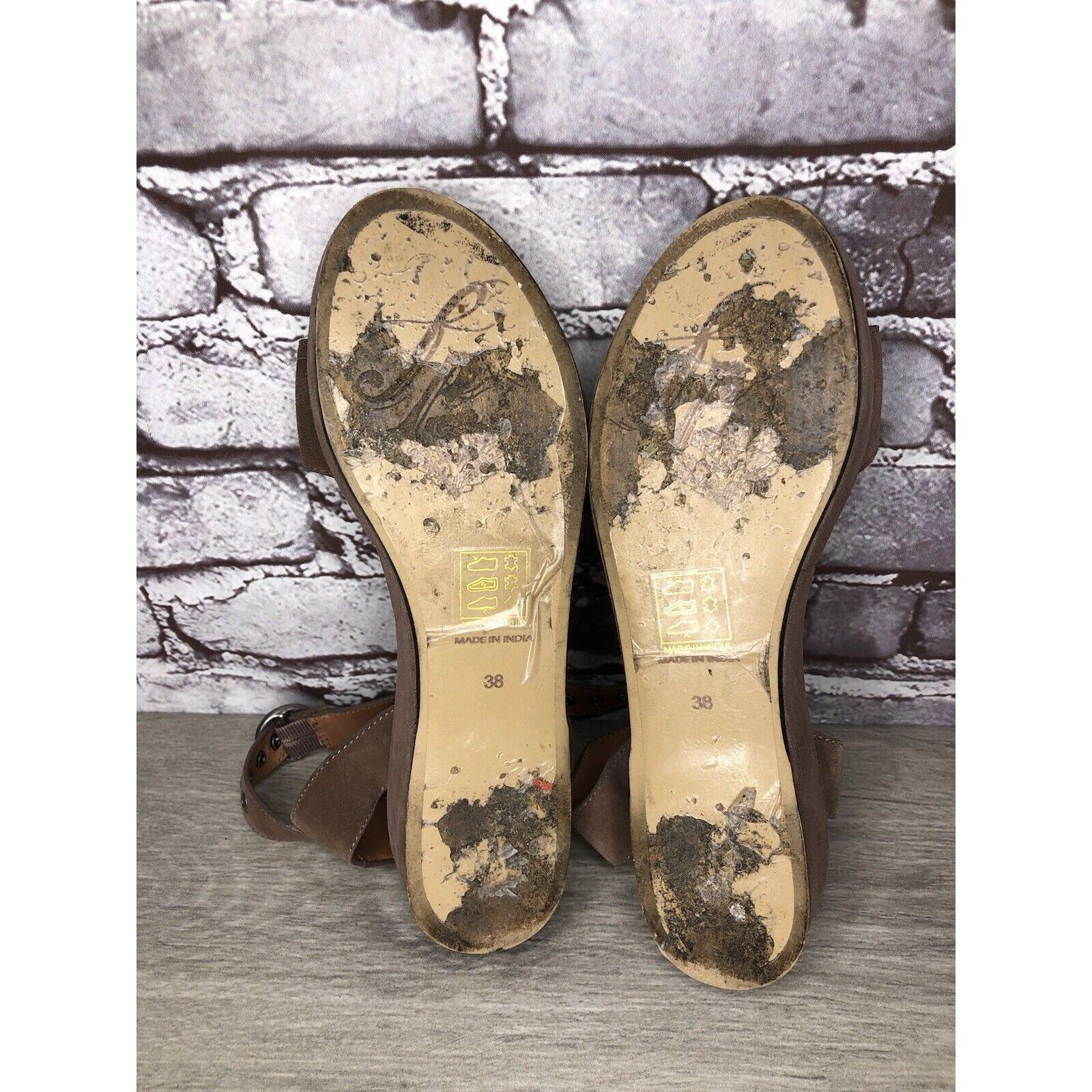 Free People Free People Plum Taupe Suede Platform Ankle Strap Sandals Wo Size US 8 / IT 38 - 7 Thumbnail
