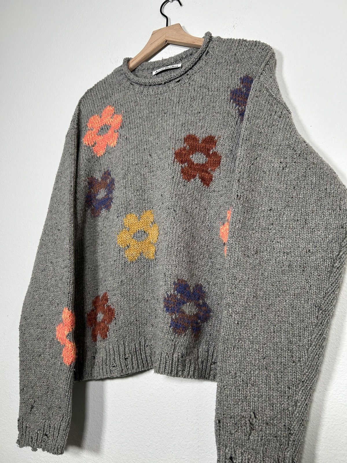 Acne Studios Floral Mohair Distressed Sweater Size US M / EU 48-50 / 2 - 2 Thumbnail