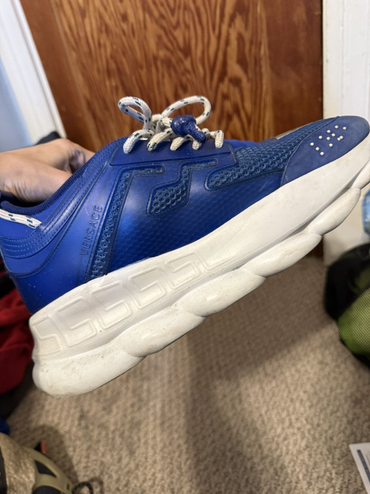 Versace Versace Chain Reaction Mesh Rubber Suede Blue 46 Size US 12 / EU 45 - 7 Thumbnail
