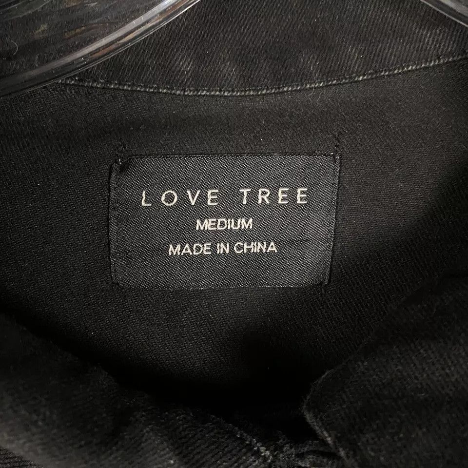 Other Love Tree Denim Jacket Women's Medium Black Cotton Blend M Size M / US 6-8 / IT 42-44 - 2 Thumbnail