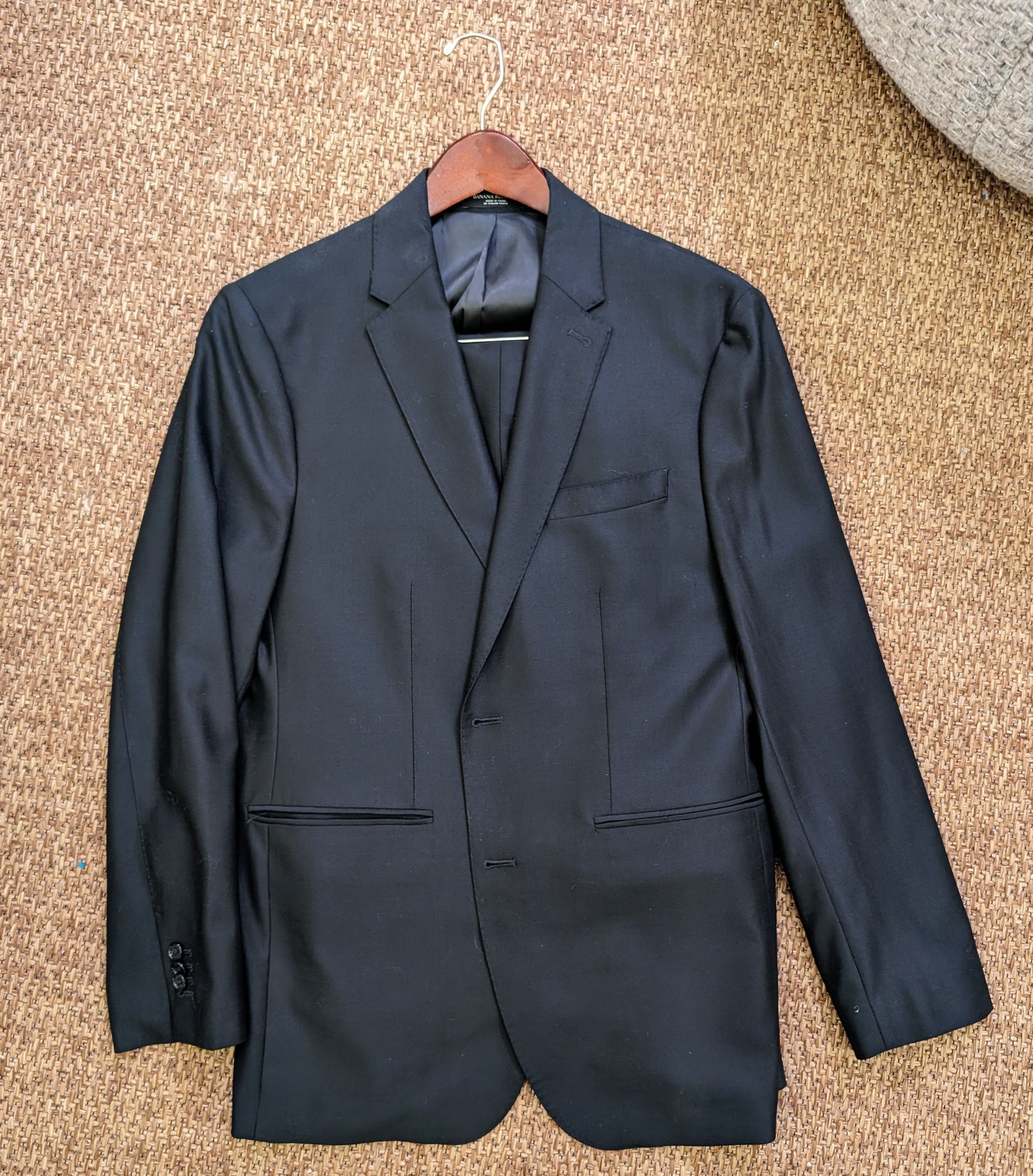 Banana Republic BR Signature Italian Hopsack Suit (40R shoulder x 33R waist) Size 40R - 2 Thumbnail
