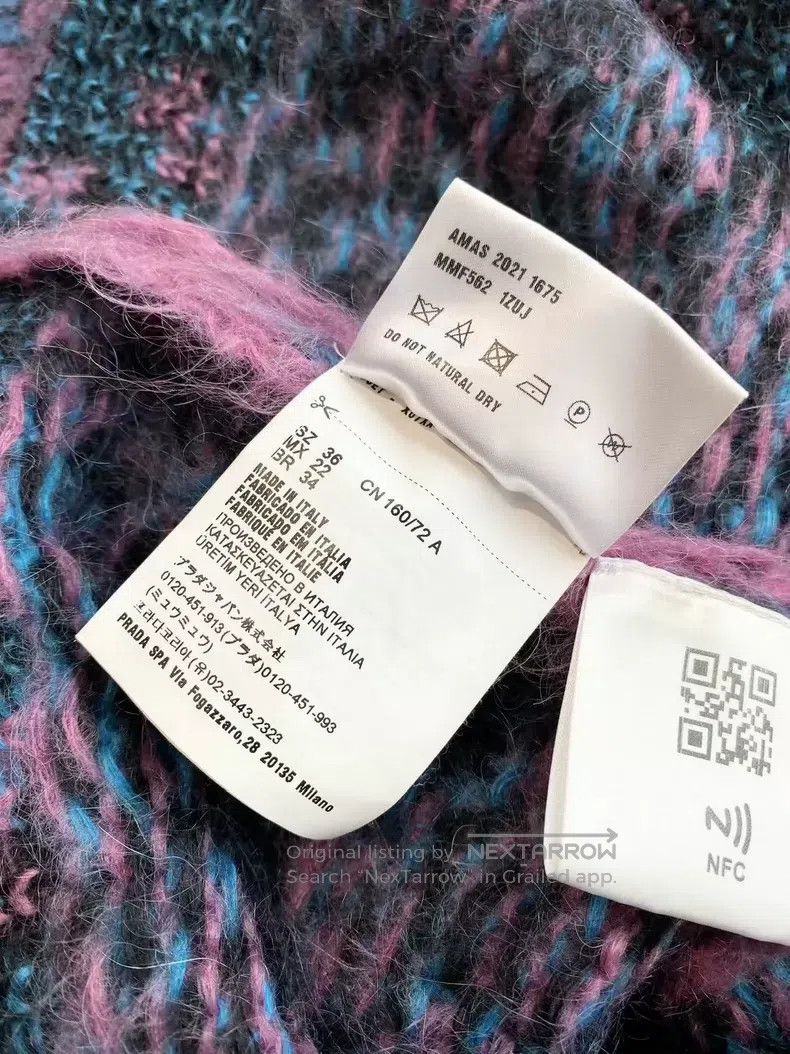 Miu Miu Miu Miu 36 Mohair V-neck sweater cardigan Size S / US 4 / IT 40 - 4 Thumbnail