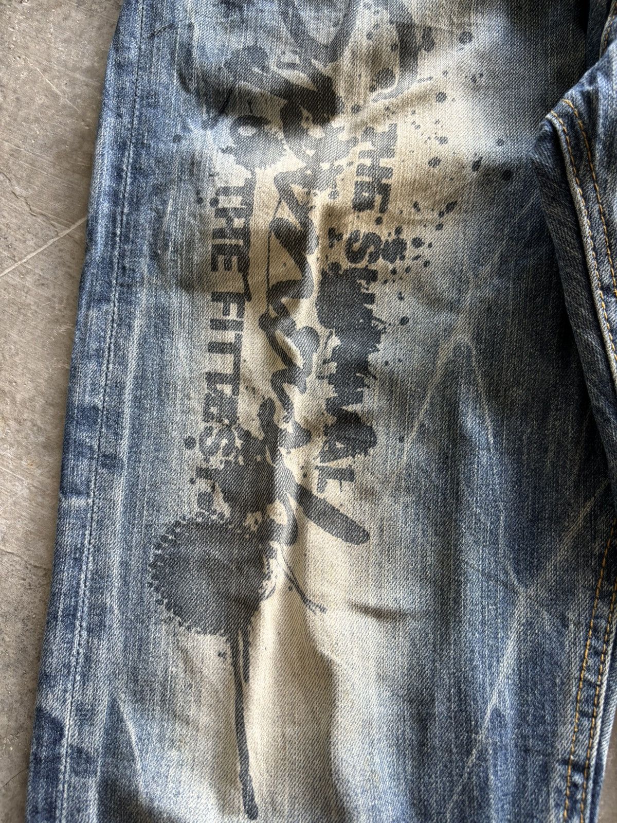 Hysteric Glamour RUSTY WASHED spinash poem skull punk grunge cropped style Size US 37 - 9 Thumbnail