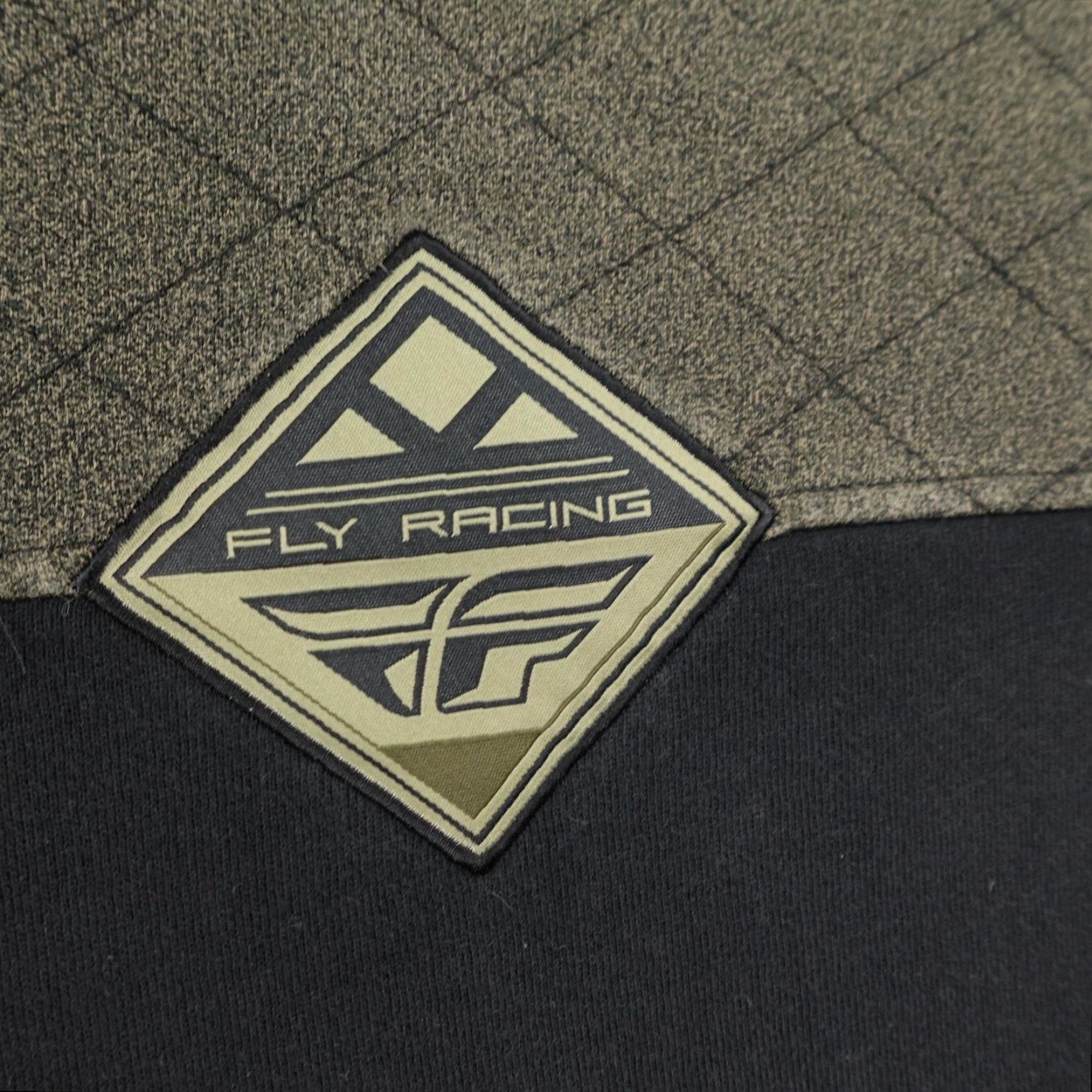 Fly Racing Hoodie Mens Large Black Green Camo Full Zip Sweatshirt Motocross BMX