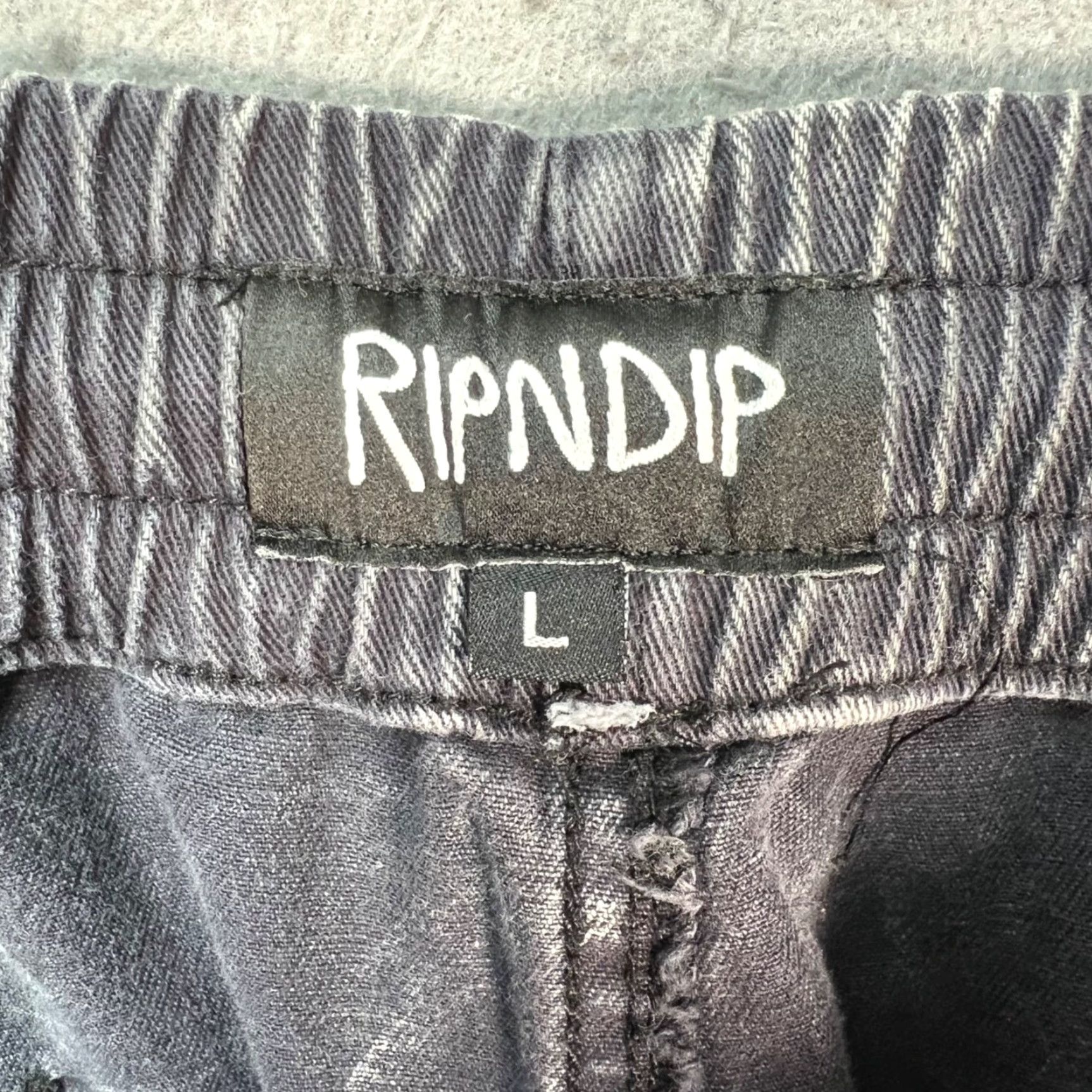 RIPNDIP RIPNDIP Mens Large Acid Wash Black Drawstring Shorts Shirt? Size US 33 - 3 Thumbnail