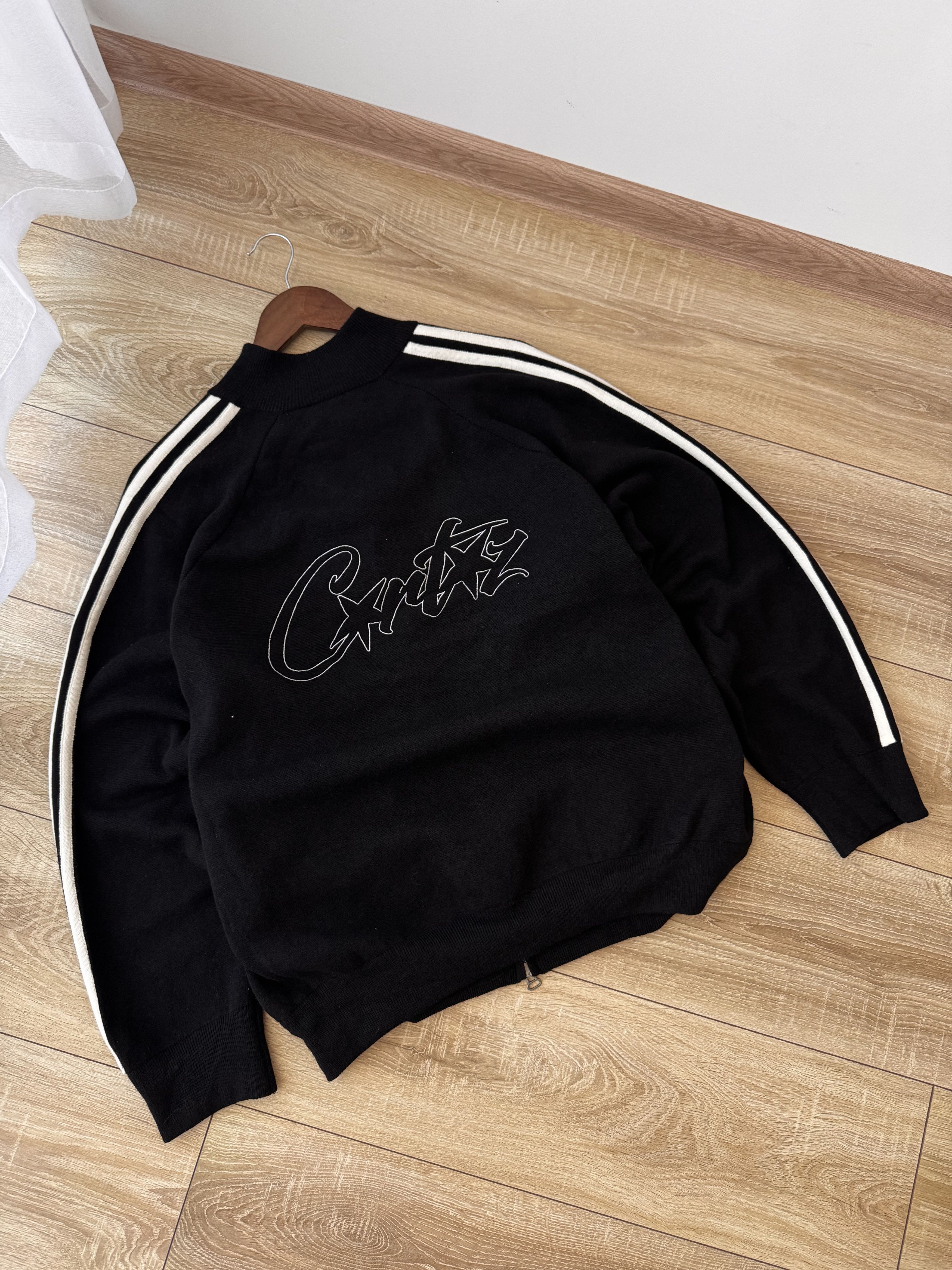 Corteiz Corteiz Knitted Black & White Streetwear Zip Hoodie Size US L / EU 52-54 / 3 - 8 Thumbnail
