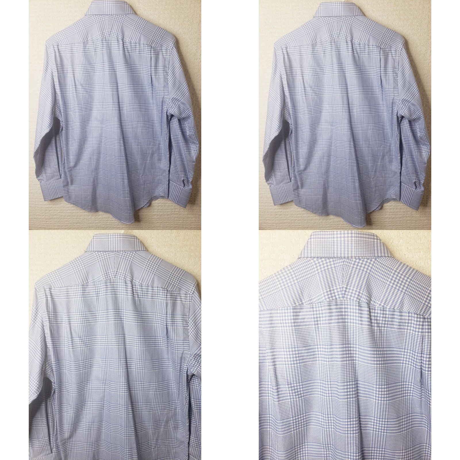 Neiman Marcus Neiman Marcus Shirt Mens 15 x 32/33 Light Blue White Plaid Trim Fit Long Sleeve Button Up 2Ply Dress Shirt Mens Shirts Size US M / EU 48-50 / 2 - 8 Thumbnail