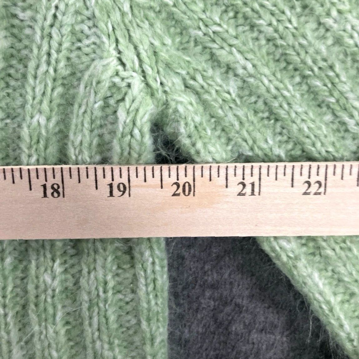 Vintage Fashion Bug Sweater Women's Large Turtleneck Ribbed Knit Cozy Green Classic Size L / US 10 / IT 46 - 3 Thumbnail