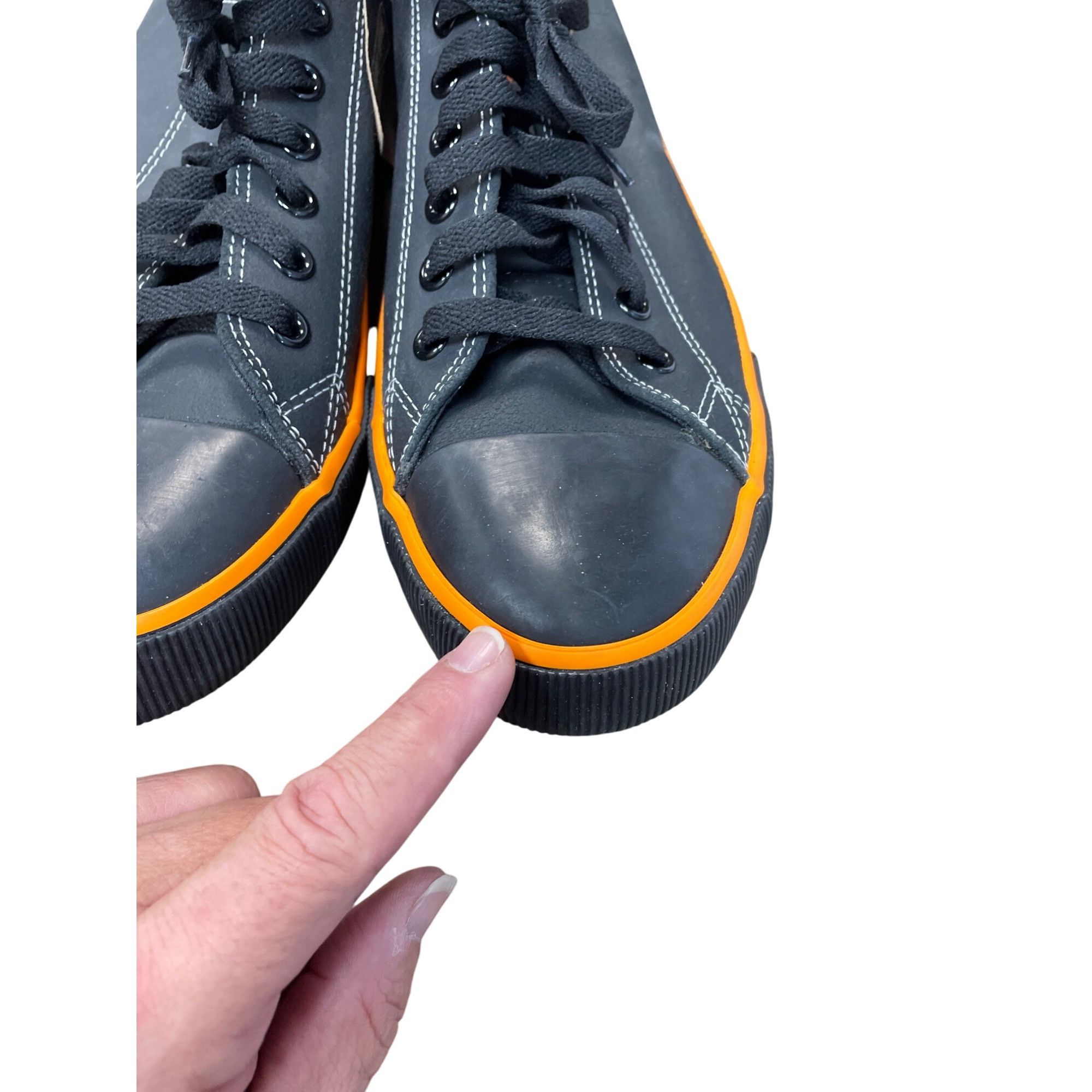 Harley Davidson Harley-Davidson Mens Low-Top Vulcon Black Orange Sneakers Si Size US 13 / EU 46 - 14 Thumbnail