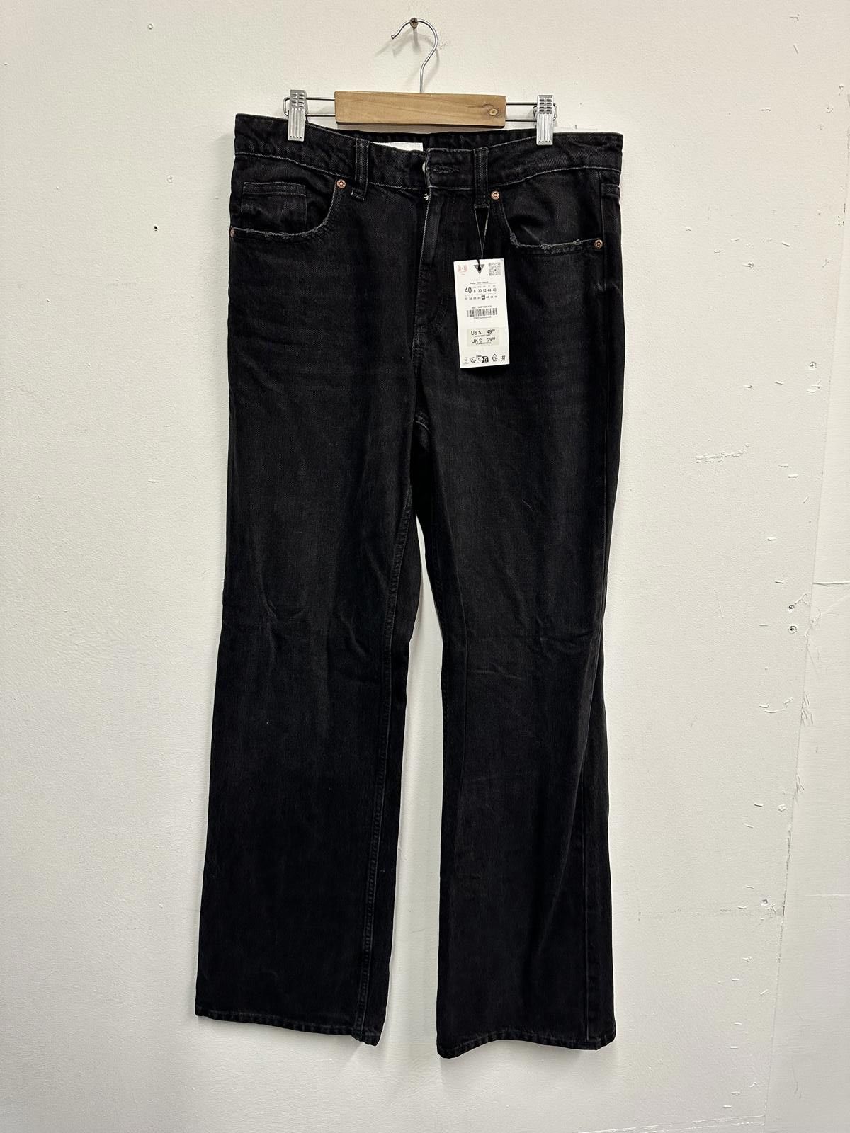 Zara Zara Black Straight Leg Jeans Size 40 EU / UK 12 / US 8 Size US 32 / EU 48 - 3 Thumbnail