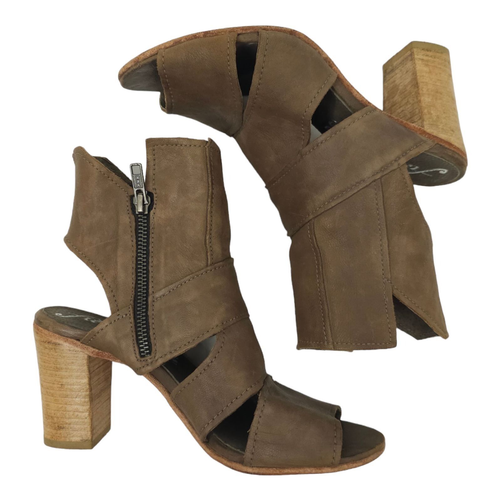 Free People Free People Effie Nubuck Cut Out Block Heel Bootie 7.5 Size US 7.5 / IT 37.5 - 4 Thumbnail