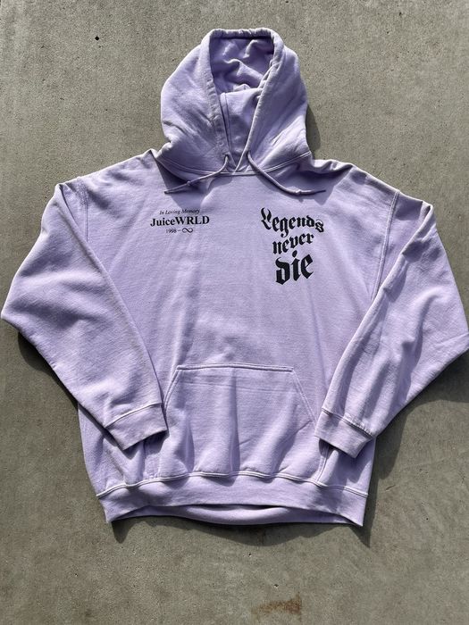 999 Club Juice Wrld ‘In Loving Memory’ Purple Hoodie | Grailed