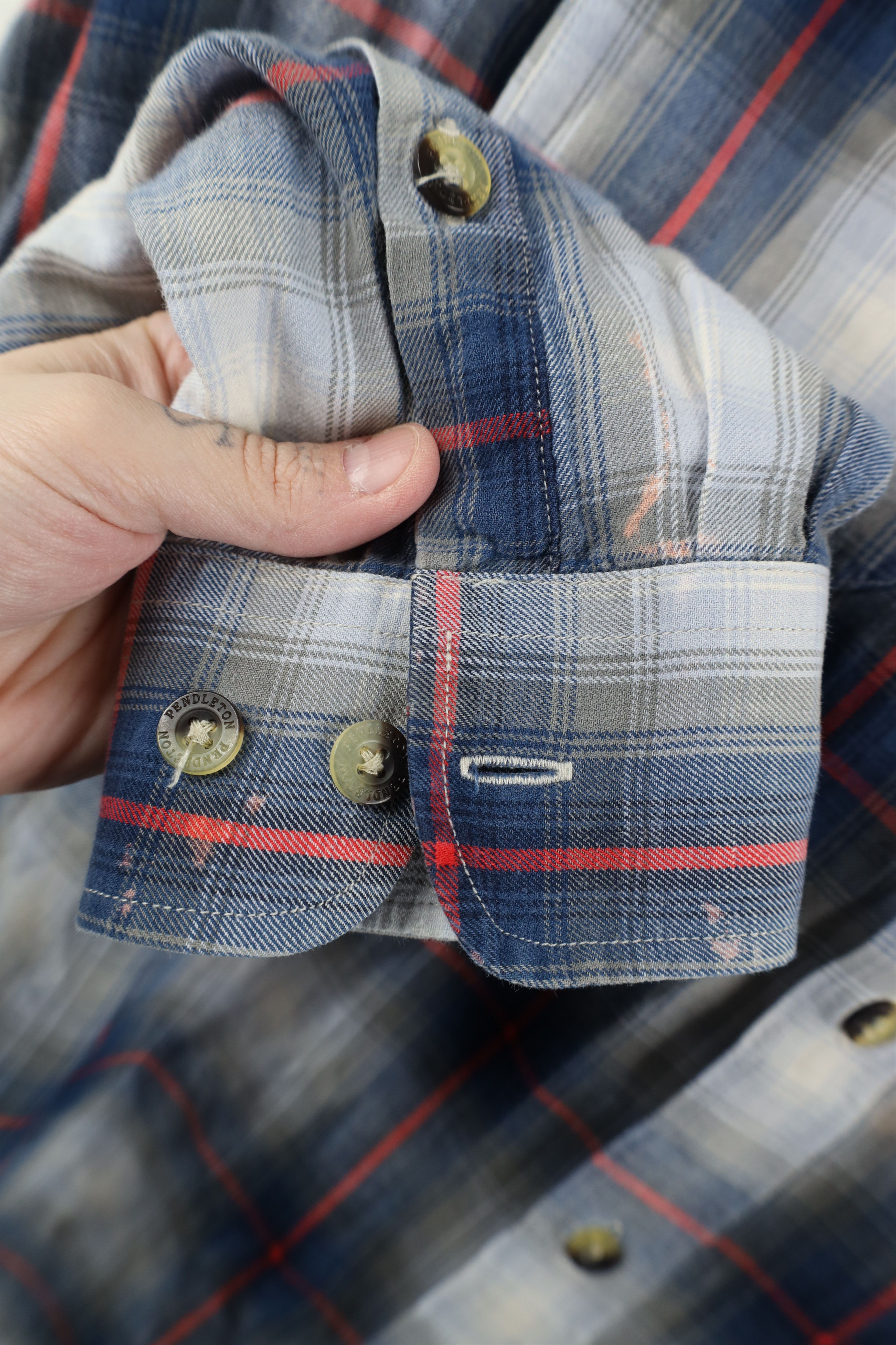 Pendleton × Vintage Vintage Pendleton Flannel Collared Button Shirt Plaid Size US L / EU 52-54 / 3 - 6 Thumbnail