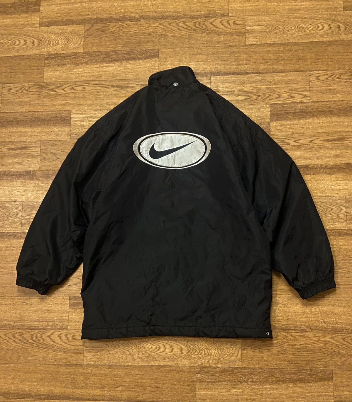 Nike × Vintage OOs Nike Vintage Jacket Nylon Swoosh Hooded Drill Size US S / EU 44-46 / 1 - 4 Thumbnail
