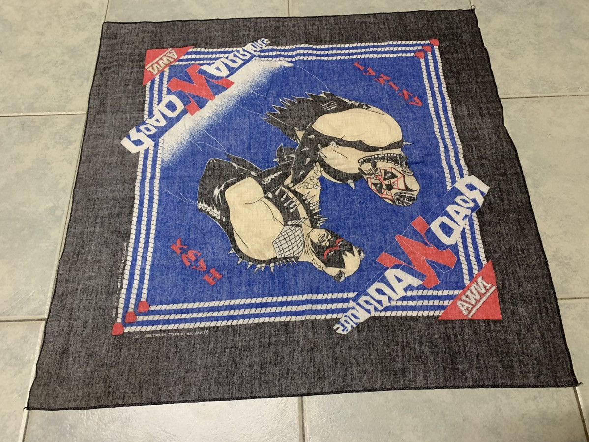 Vintage Vtg 80s NWA ROAD WARRIORS BANDANA WRESTLING WCW WWF Size ONE SIZE - 6 Thumbnail