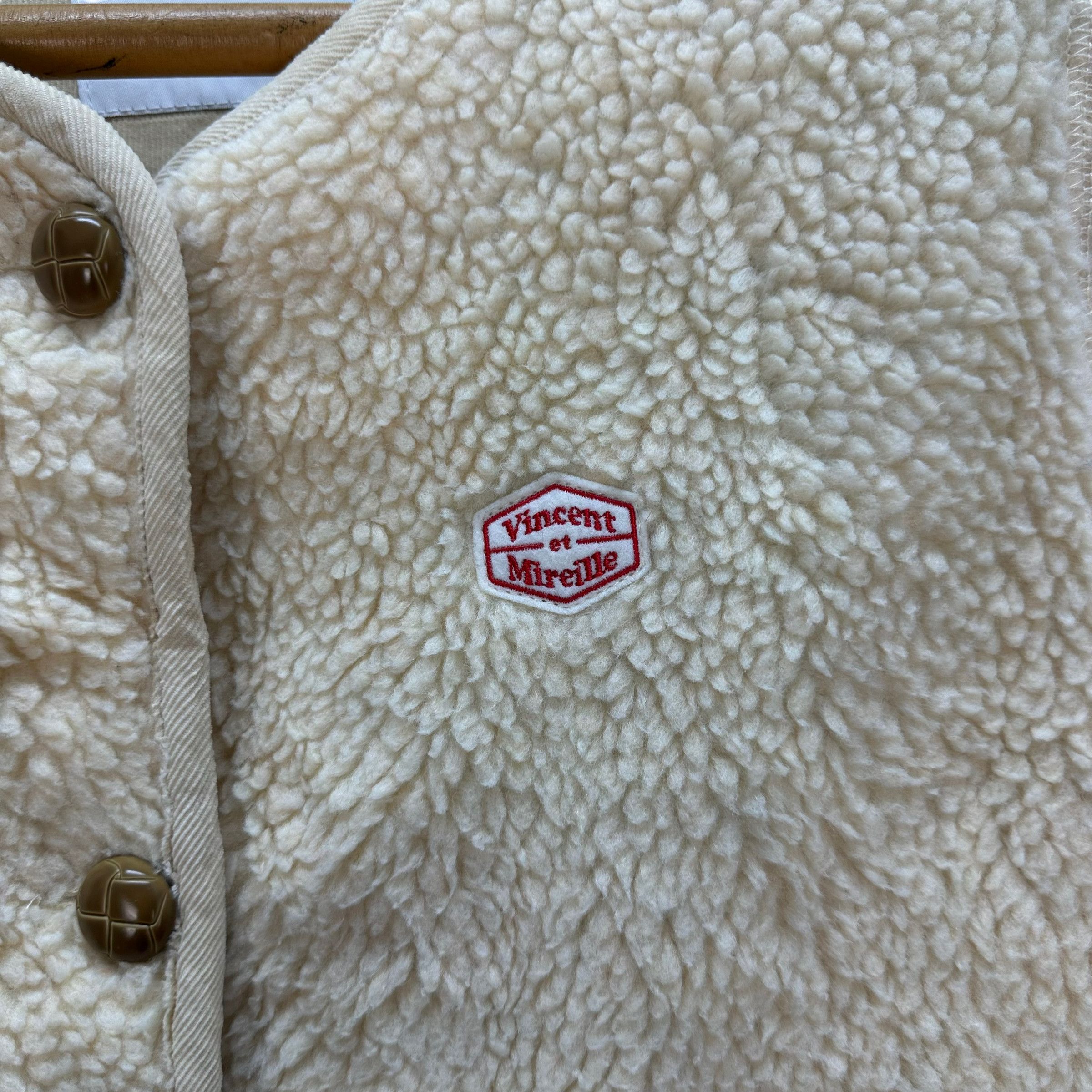 Japanese Brand VINCENT ET MIREILLE DEEP PILE FLEECE JACKET #8495-011 Size XS / US 0-2 / IT 36-38 - 3 Thumbnail
