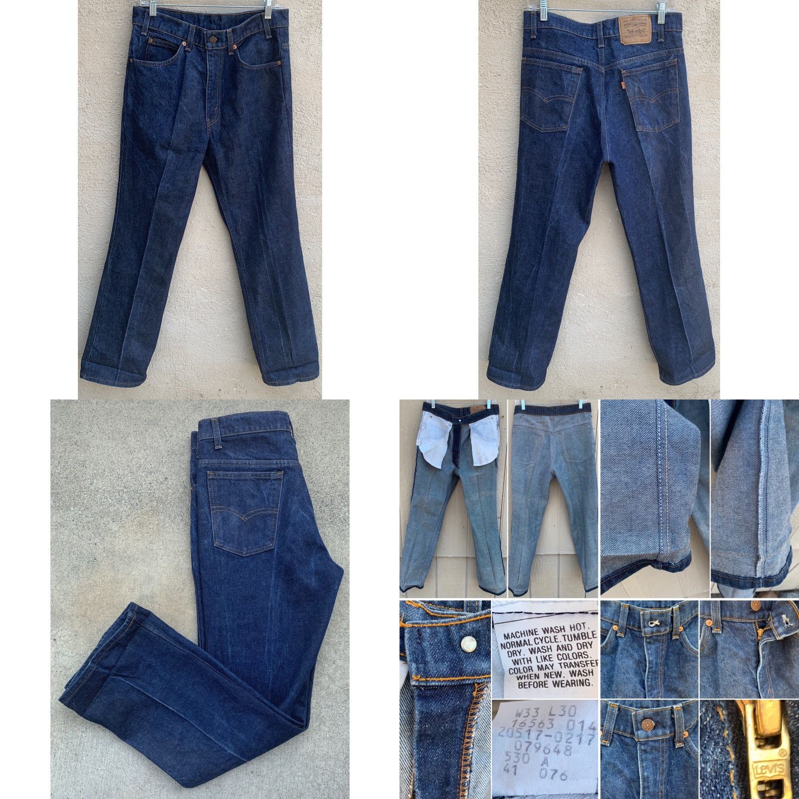 Vintage VINTAGE Levi’s 517 Jeans Orange Tab Made In USA 33 30 Measure 32 1/2 X 30 1/2” Denim Blue Mens Jeans 517 30.5 in Inseam Size US 31 - 8 Thumbnail