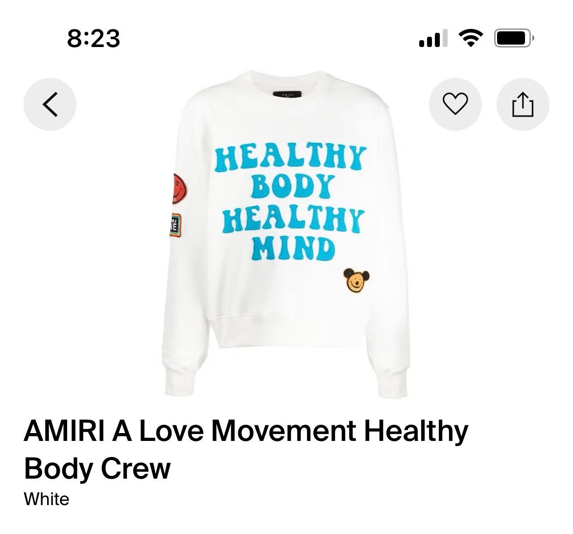 Amiri Amiri A Love Movement Healthy Body crewneck Size US M / EU 48-50 / 2 - 13 Thumbnail