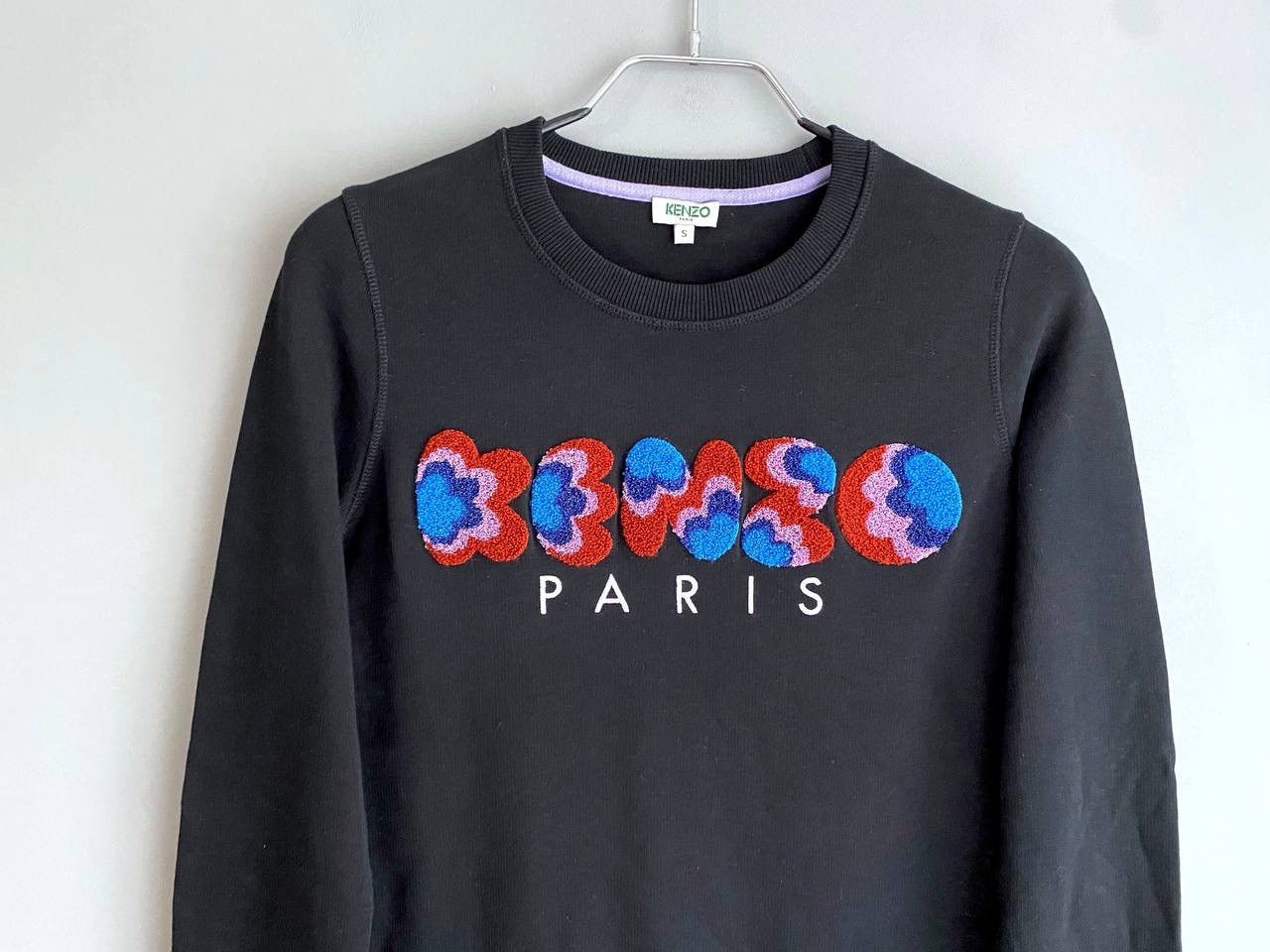 Kenzo Kenzo Paris Floral Print Women's Black Sweatshirt, Size S Size S / US 4 / IT 40 - 4 Thumbnail