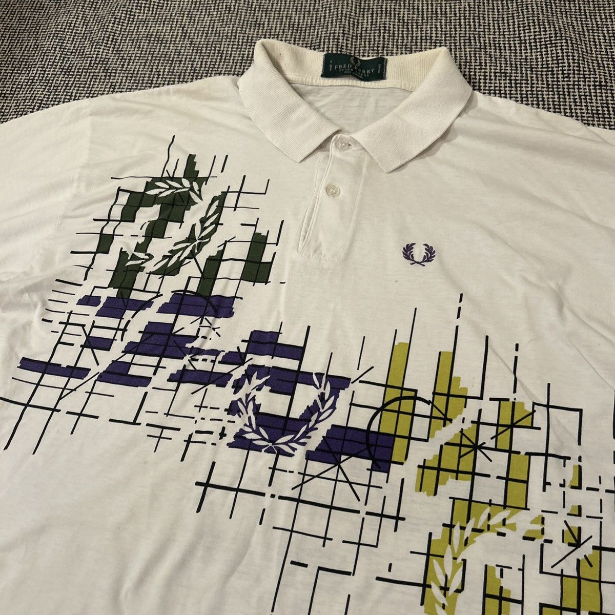 Fred Perry Vintage Fred Perry tennis AOP polo Size US XL / EU 56 / 4 - 2 Thumbnail