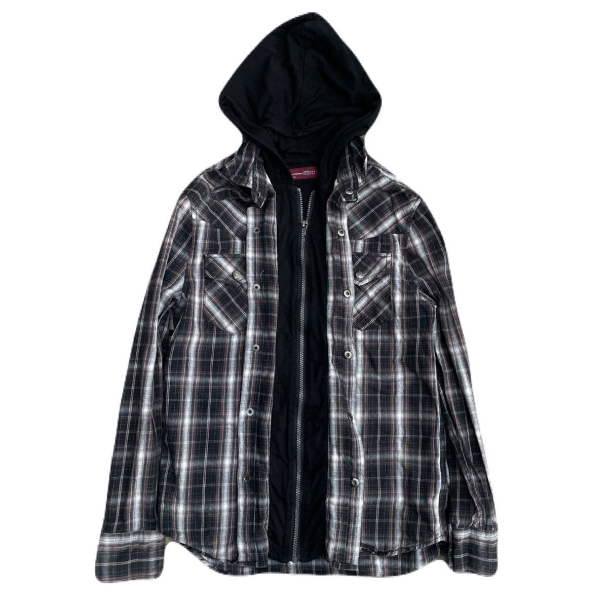 If Six Was Nine 2000s Japanese archive Docking Layered Belt Plaid Shirts Size US S / EU 44-46 / 1 - 3 Thumbnail