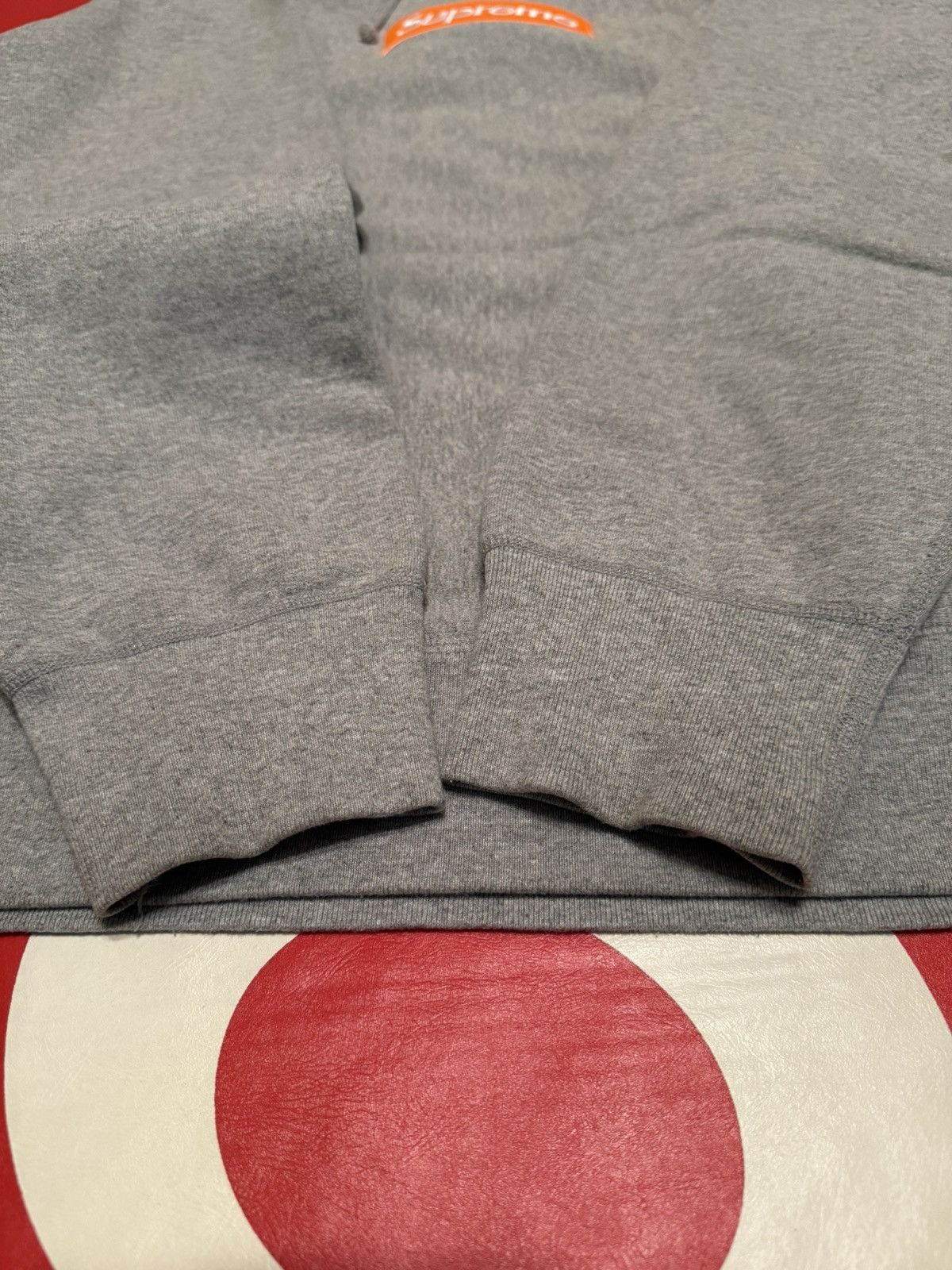 Supreme FW17 Supreme Box Logo Hooded Sweatshirt Grey Orange XL Size US XL / EU 56 / 4 - 5 Thumbnail