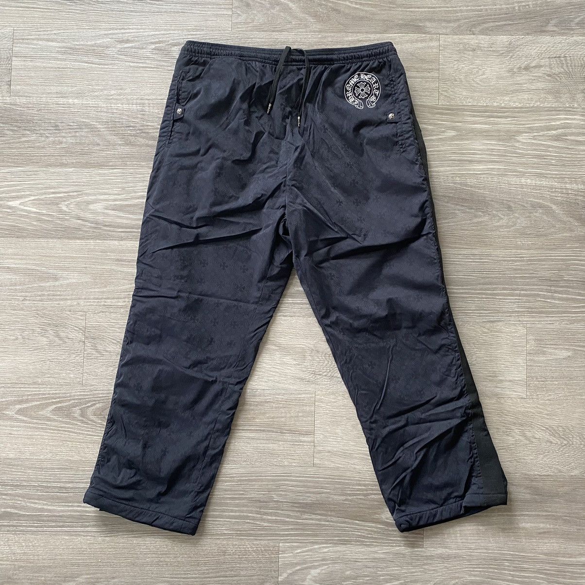 image of Chrome Hearts Xxl Reversible Monogram Tearaway Track Pants in Black, Men's (Size 38)