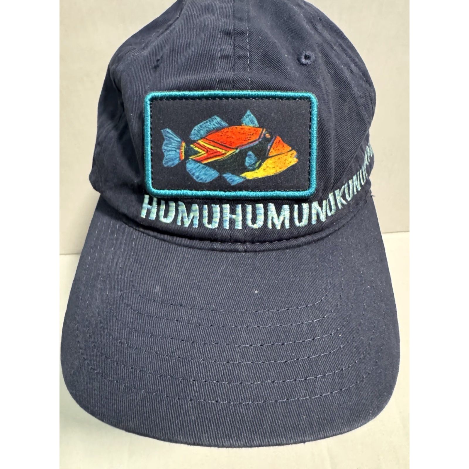 Vintage VINTAGE Crazy Shirts Hawaii Embroidered Rainbow Fish Patch Strapback Hat Cap Baseball Cap Adults Men One Size Blue Size US M / EU 48-50 / 2 - 7 Thumbnail