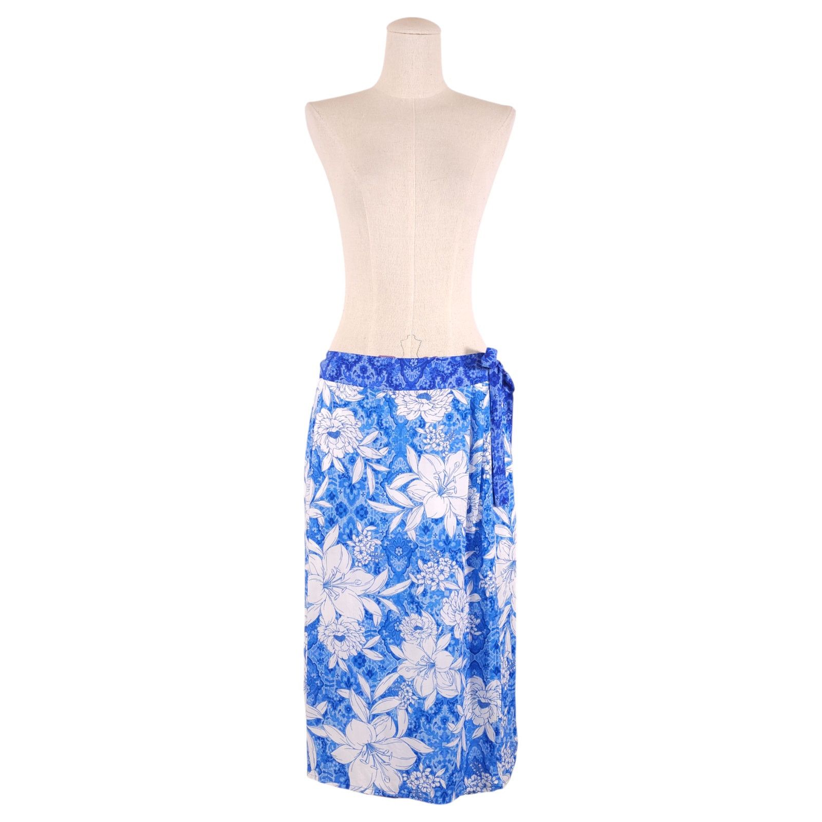 Johnny Was Johnny Was Clio Midi Coverup Skirt Blue Sz Medium Size 32" / US 10 / IT 46 - 1 Thumbnail