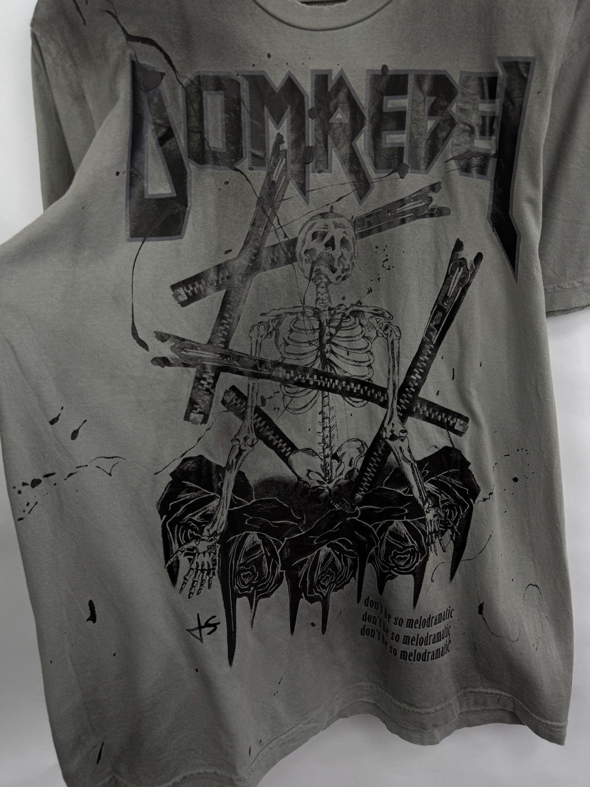 DOMREBEL 💀 Dom Rebel by Justin Svatina Skull Skeleton T-Shirt Rare Size US L / EU 52-54 / 3 - 5 Thumbnail