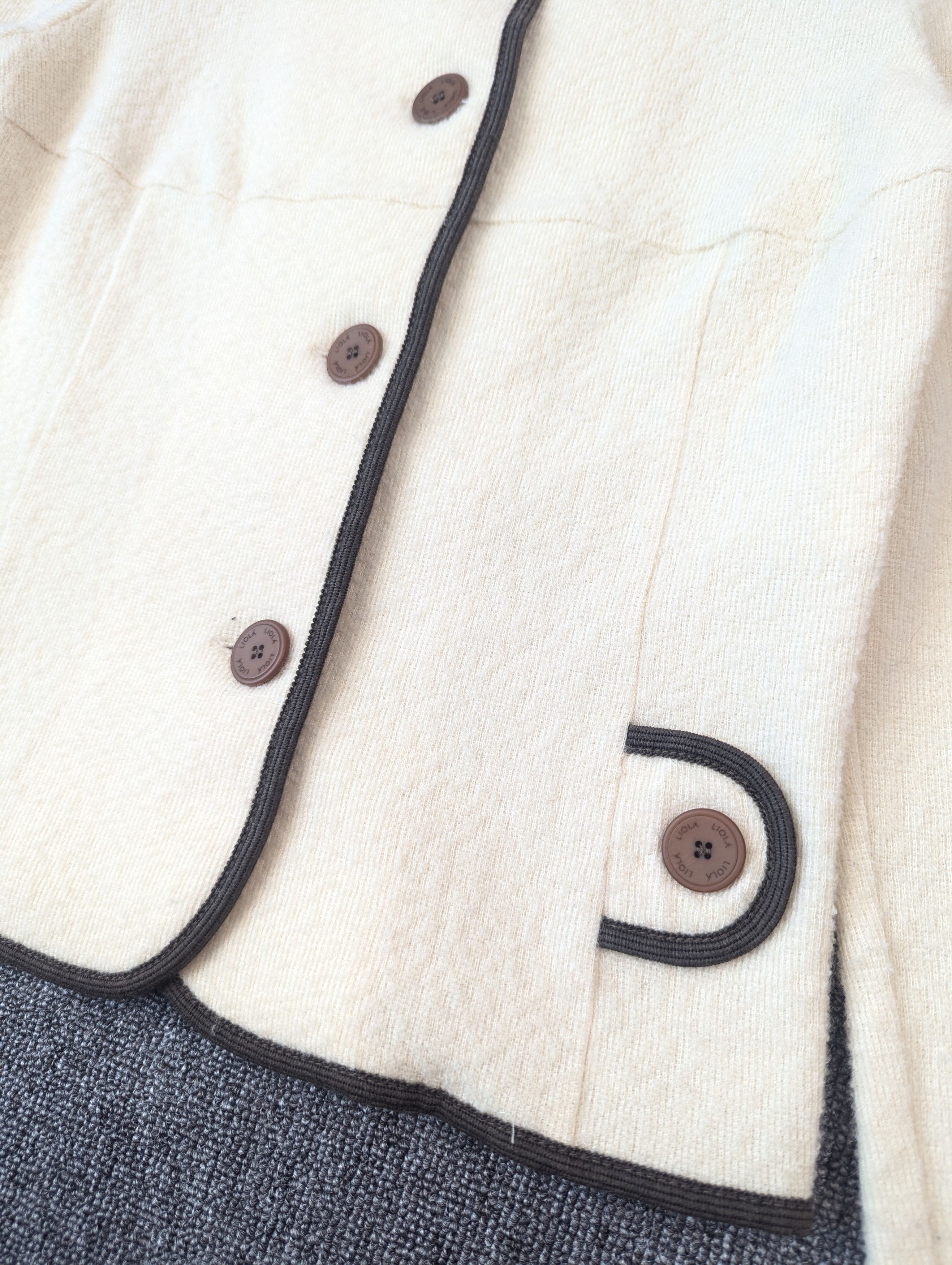 Vintage Liola Wool Short Button Ups Coat Jacket Made In Italy Size XS / US 0-2 / IT 36-38 - 6 Thumbnail