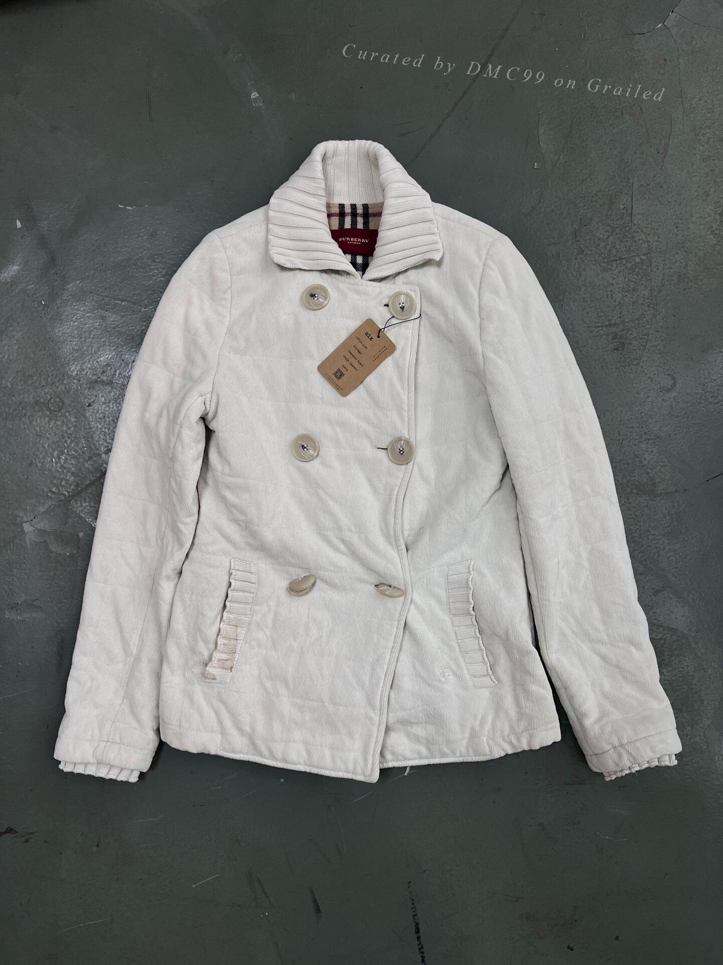Vintage Vintage Burberry Red Label White Cotton Puffer Size M / US 6-8 / IT 42-44 - 1 Thumbnail
