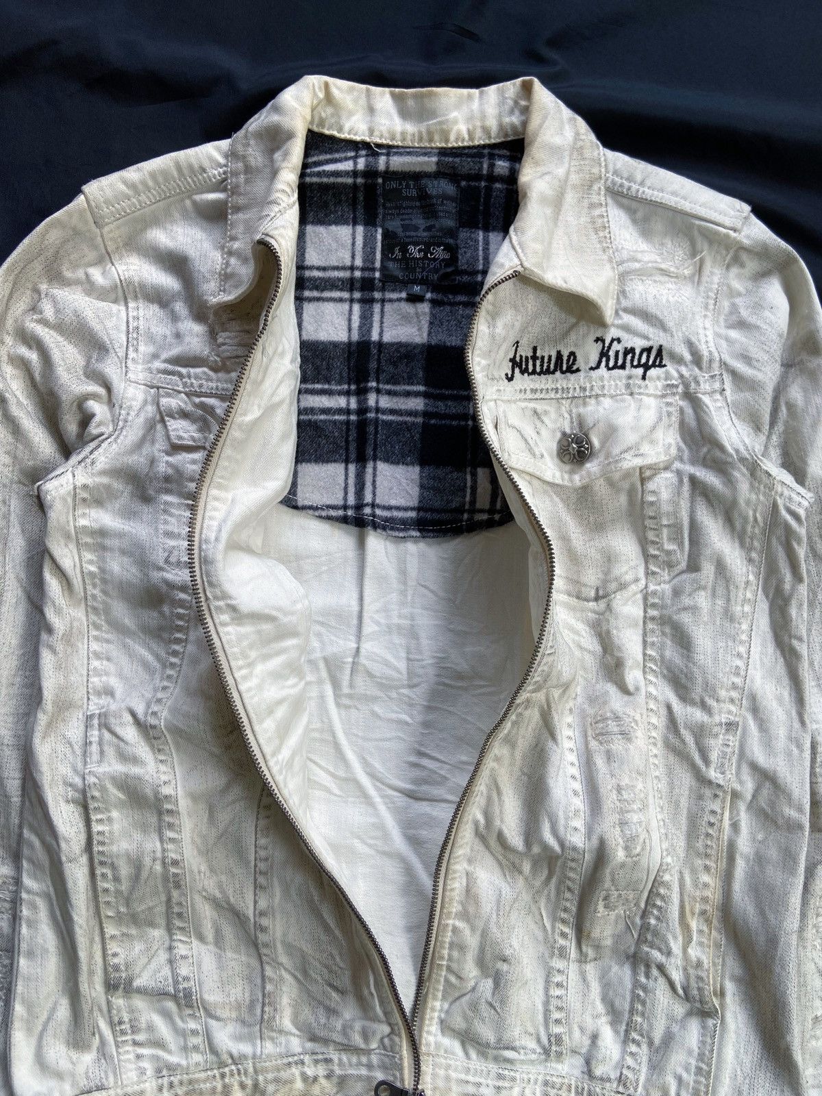 In The Attic IN THE ATTIC PUNK DISTRESSED DENIM JACKET Size US M / EU 48-50 / 2 - 12 Thumbnail