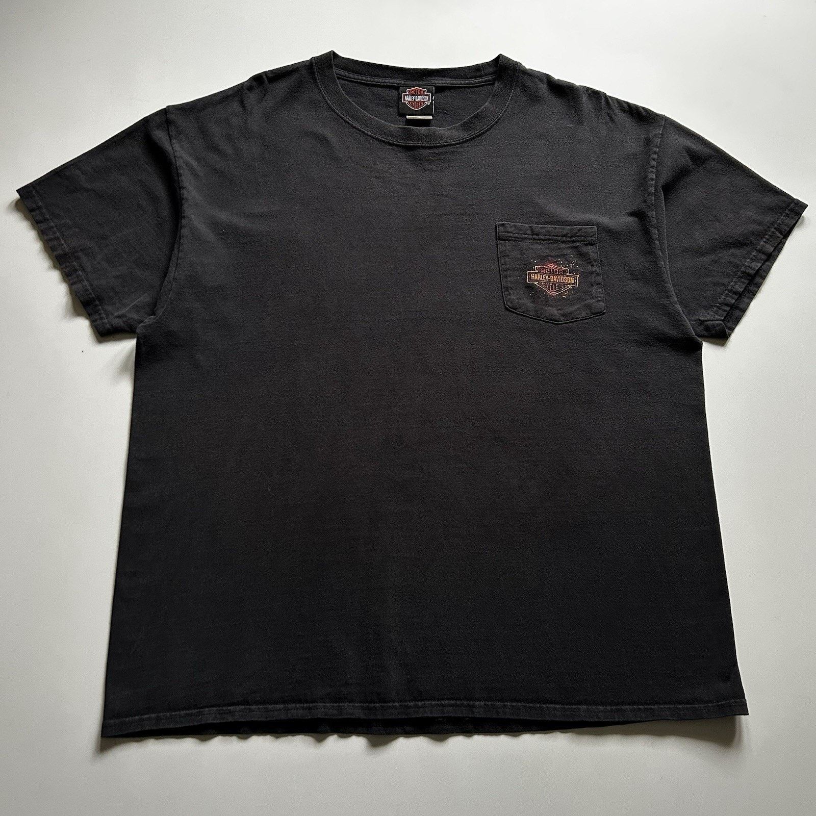 Harley Davidson × Vintage Vintage Harley Davidson Pocket T-Shirt XL Faded Y2K Art Rare Size US XL / EU 56 / 4 - 3 Thumbnail