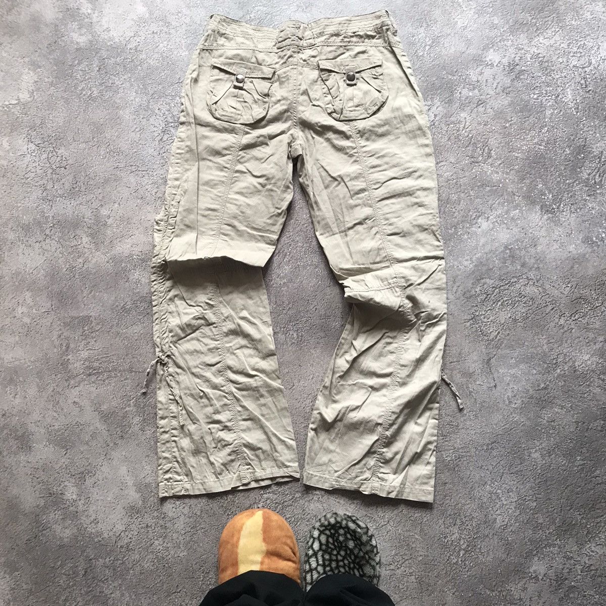 Vintage Vintage 90s Japanese Baggy Cargo Pants Thrashed Workwear 28 Size 28" / US 6 / IT 42 - 6 Thumbnail