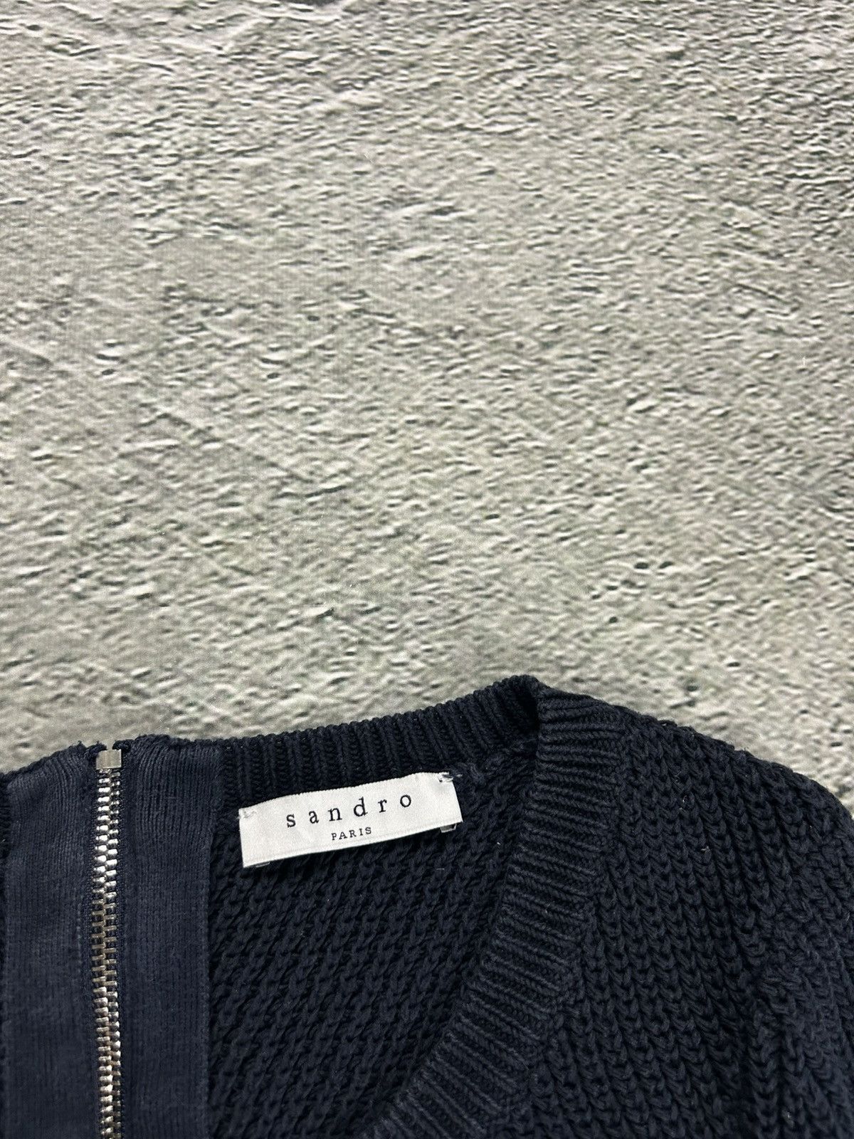 Sandro Sandro Paris zip sweater navy blue Size S / US 4 / IT 40 - 2 Thumbnail