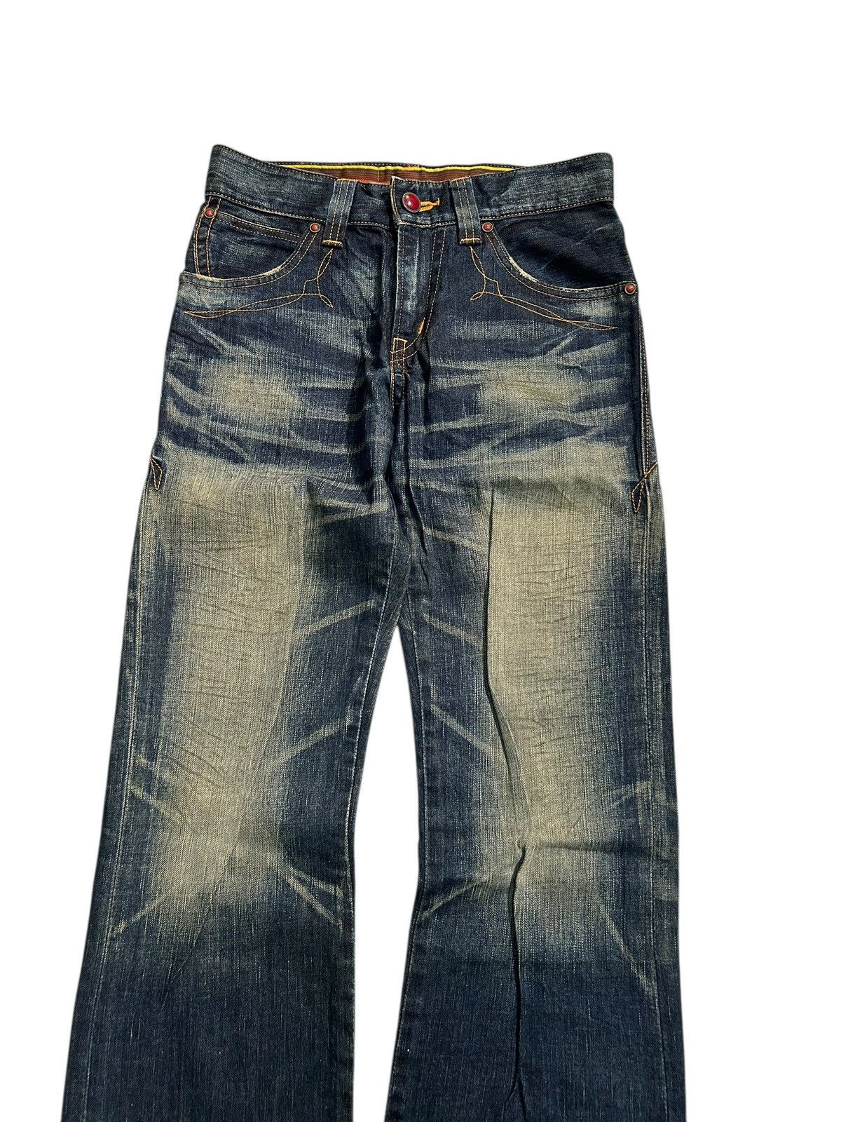 Japanese Brand × Kapital × Vintage Flare Edwin Bluetrip Japanese Style Denim Jeans Size US 29 - 4 Thumbnail