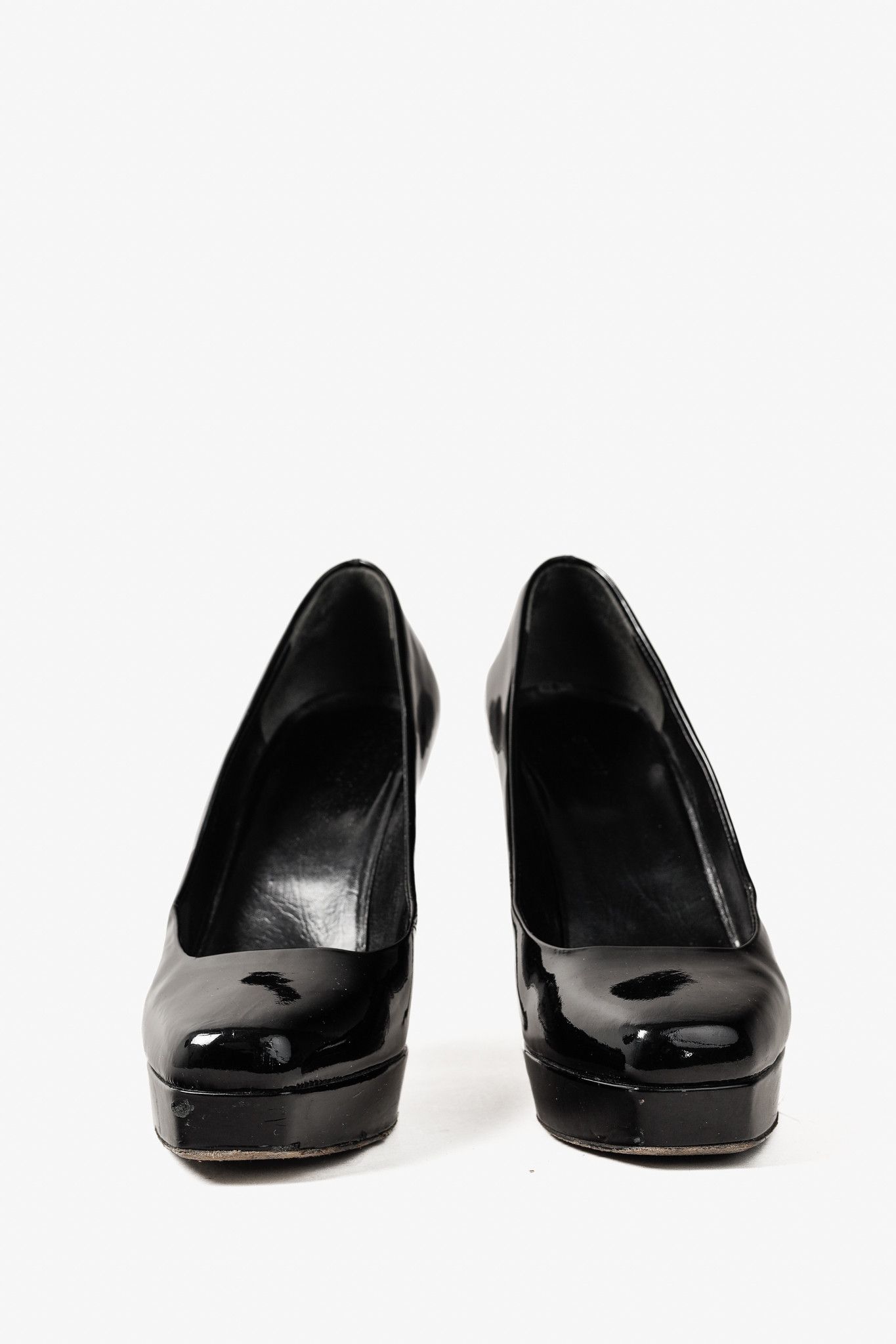 Gucci Gucci Nero Vernice Crystal Square-Toe Platform Pumps Size US 8 / IT 38 - 2 Thumbnail